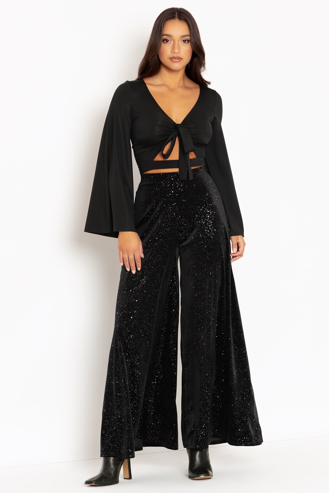 All That Glitters Velvet Palazzo Pants - Image 6