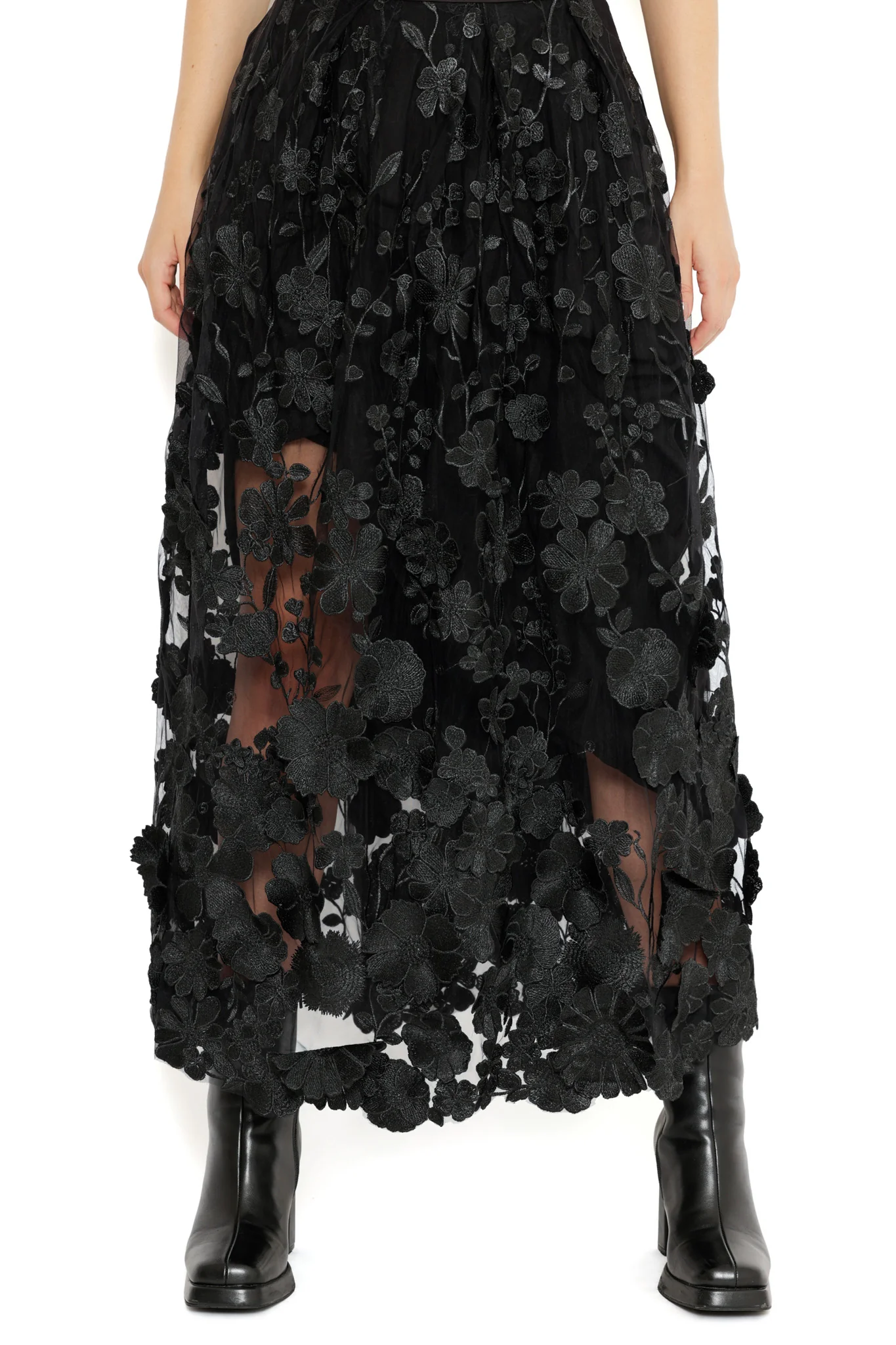 Altered Colour Lace Maxi Skirt - Image 7