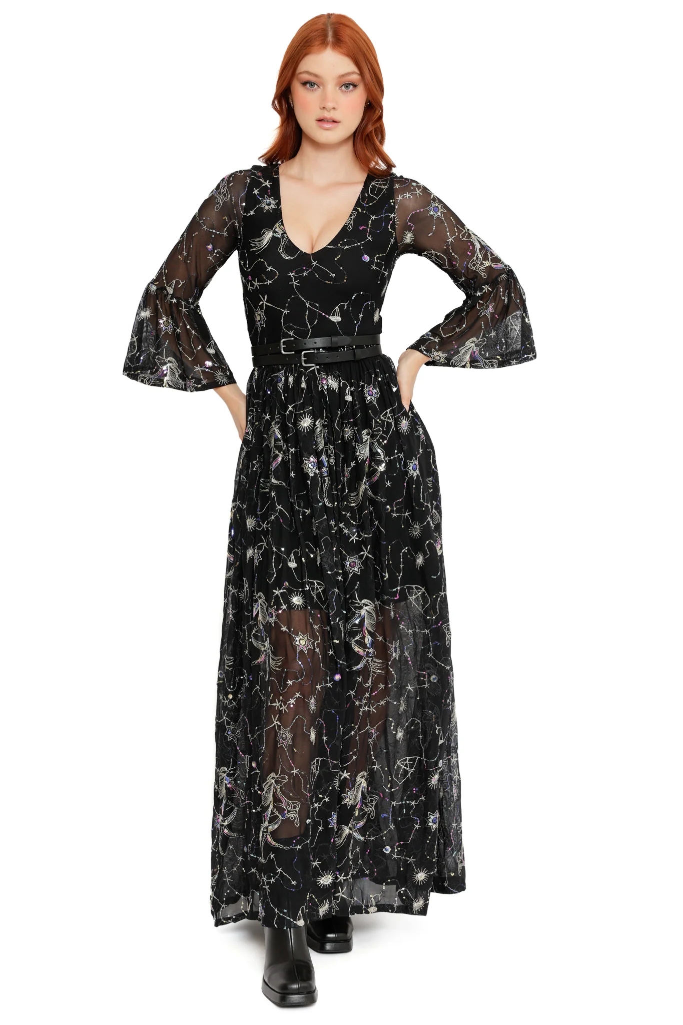 Astraea 3/4 Sleeve Maxi Dress - Image 2