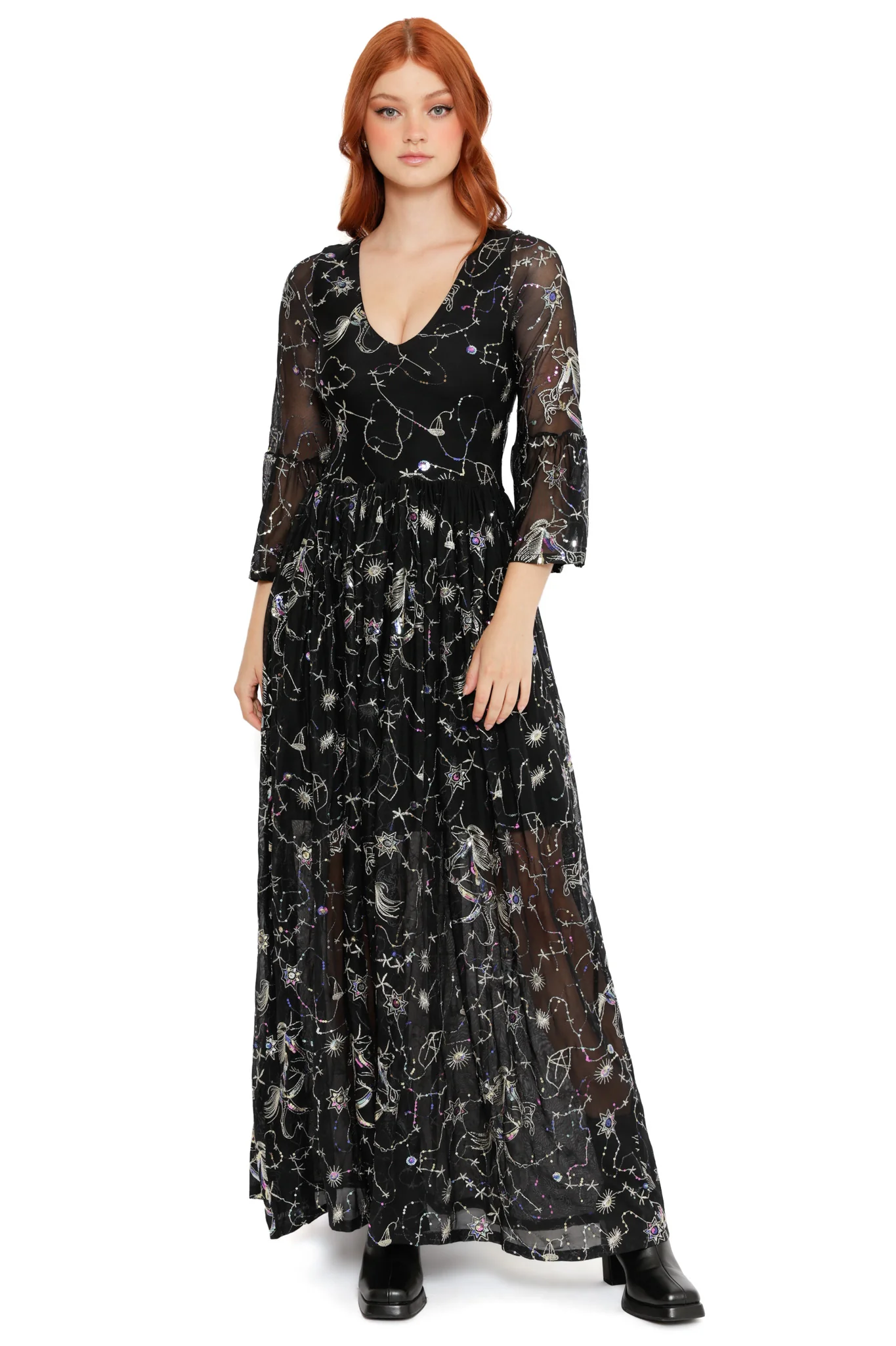 Astraea 3/4 Sleeve Maxi Dress - Image 5
