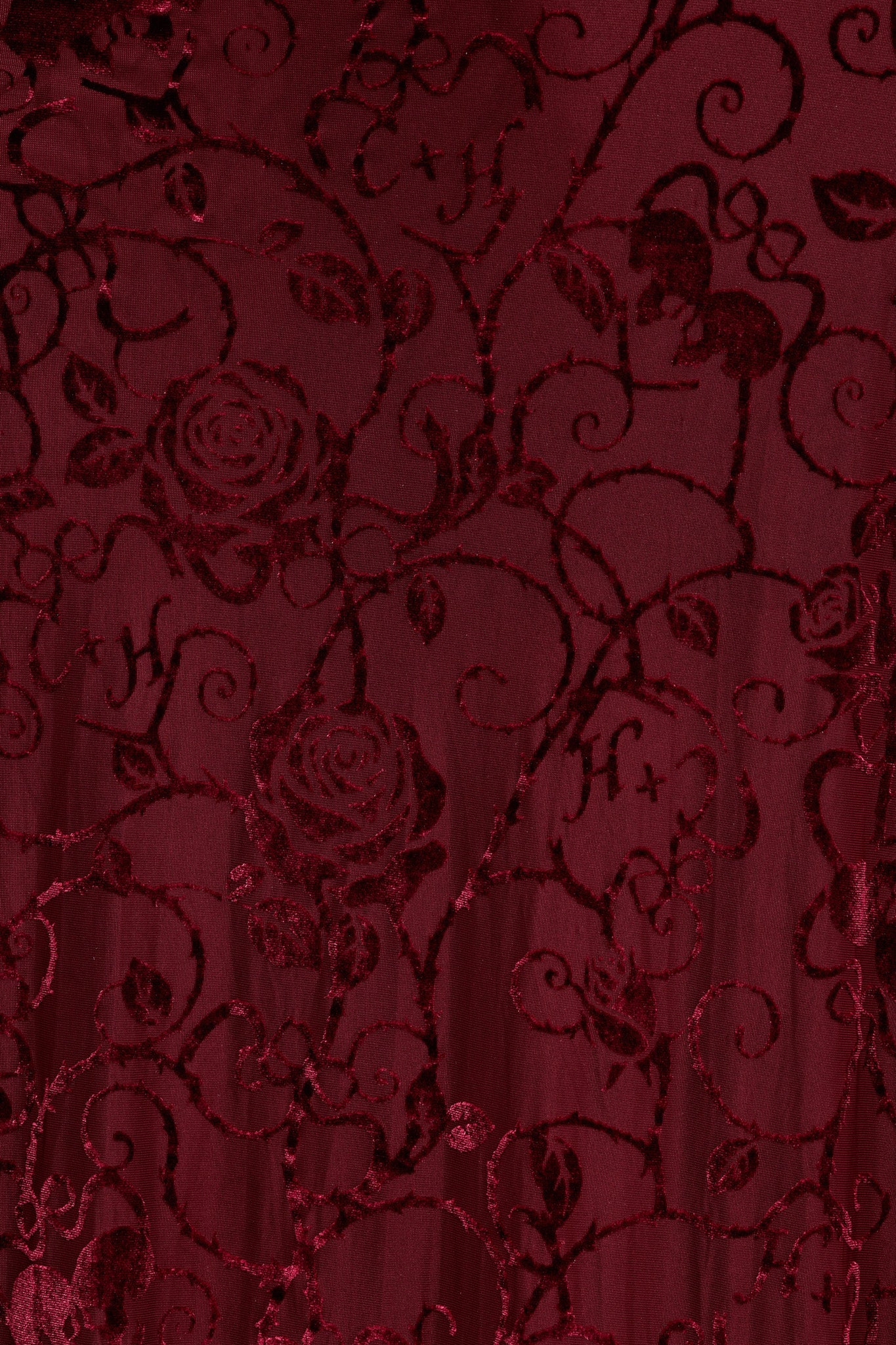 Be With Me Always Black Cherry Burned Velvet Princess Maxi Dress - Image 6