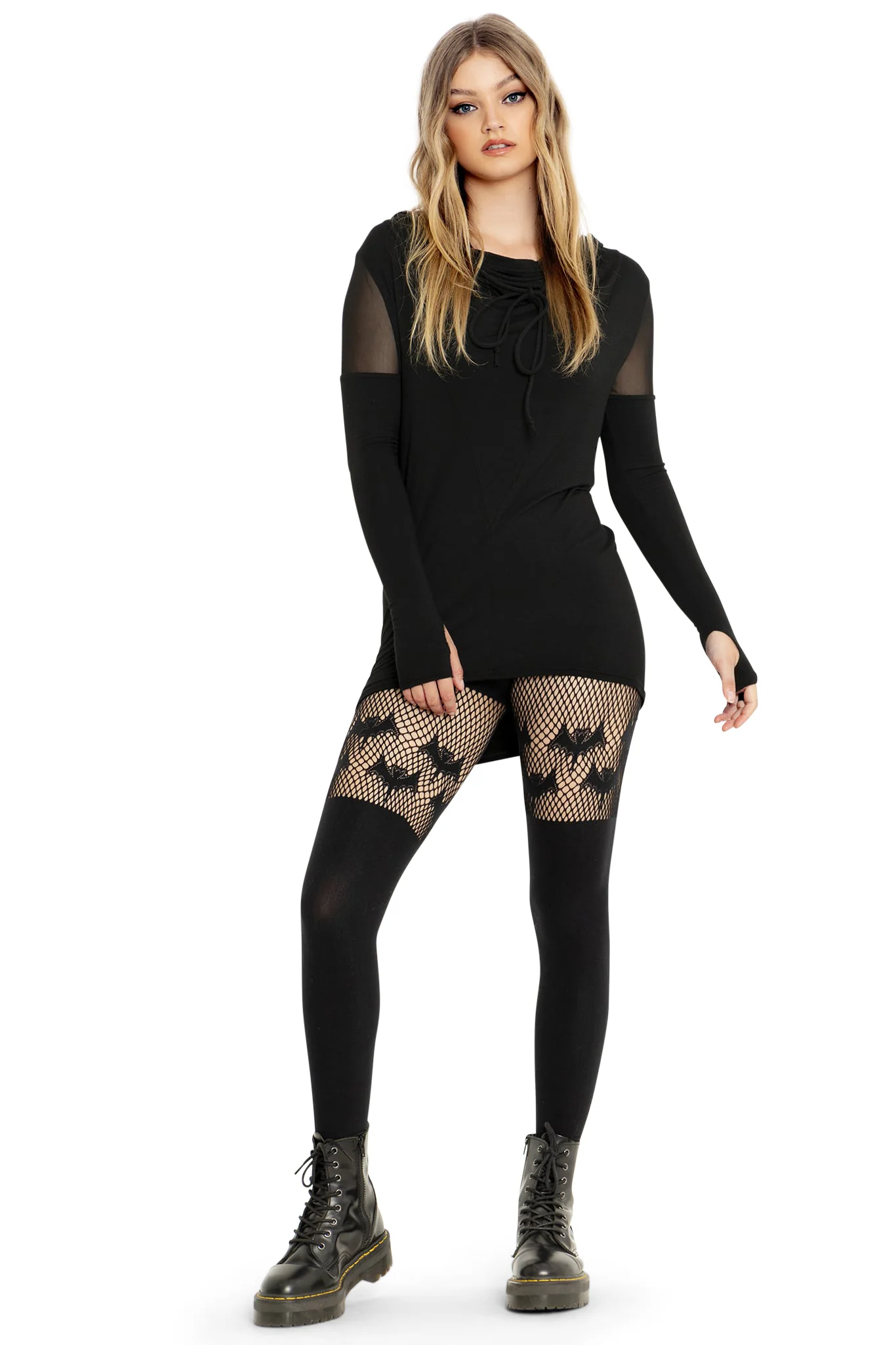 Bats Black Suspender Hosiery - Image 8