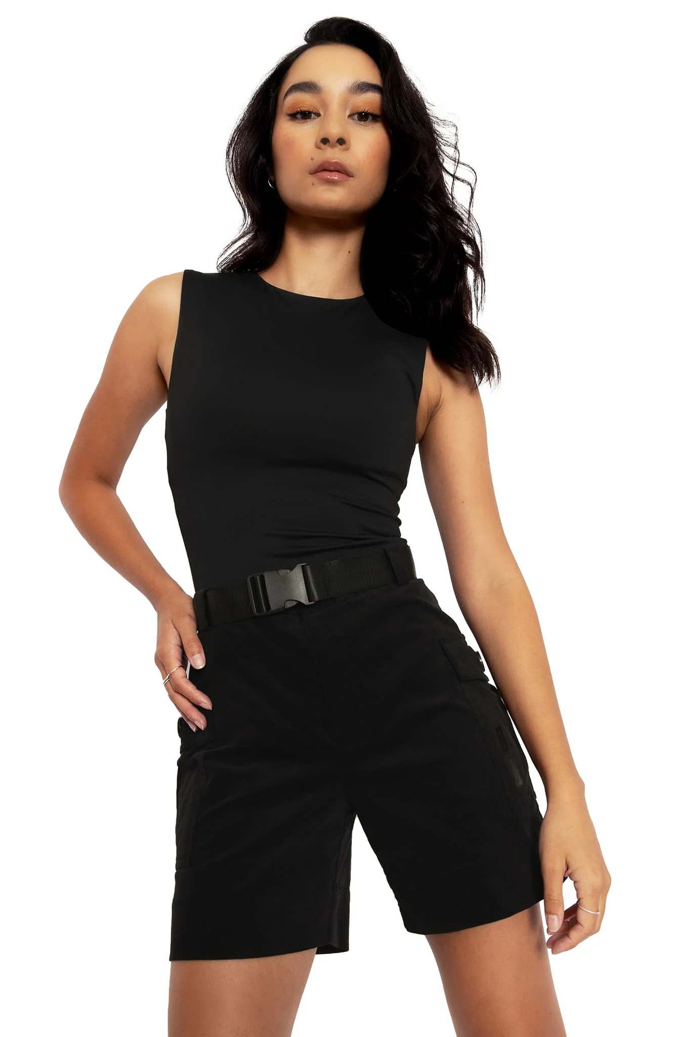 Black Cargo Shorts - Image 4