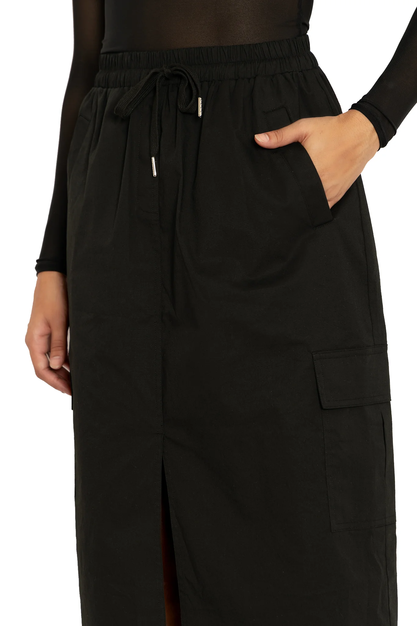 Black Cargo Skirt - Image 4