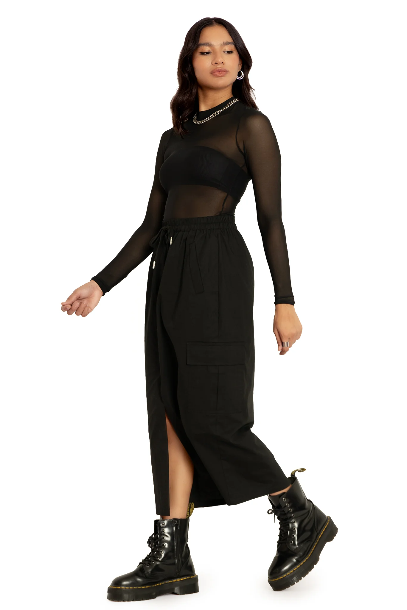 Black Cargo Skirt - Image 5