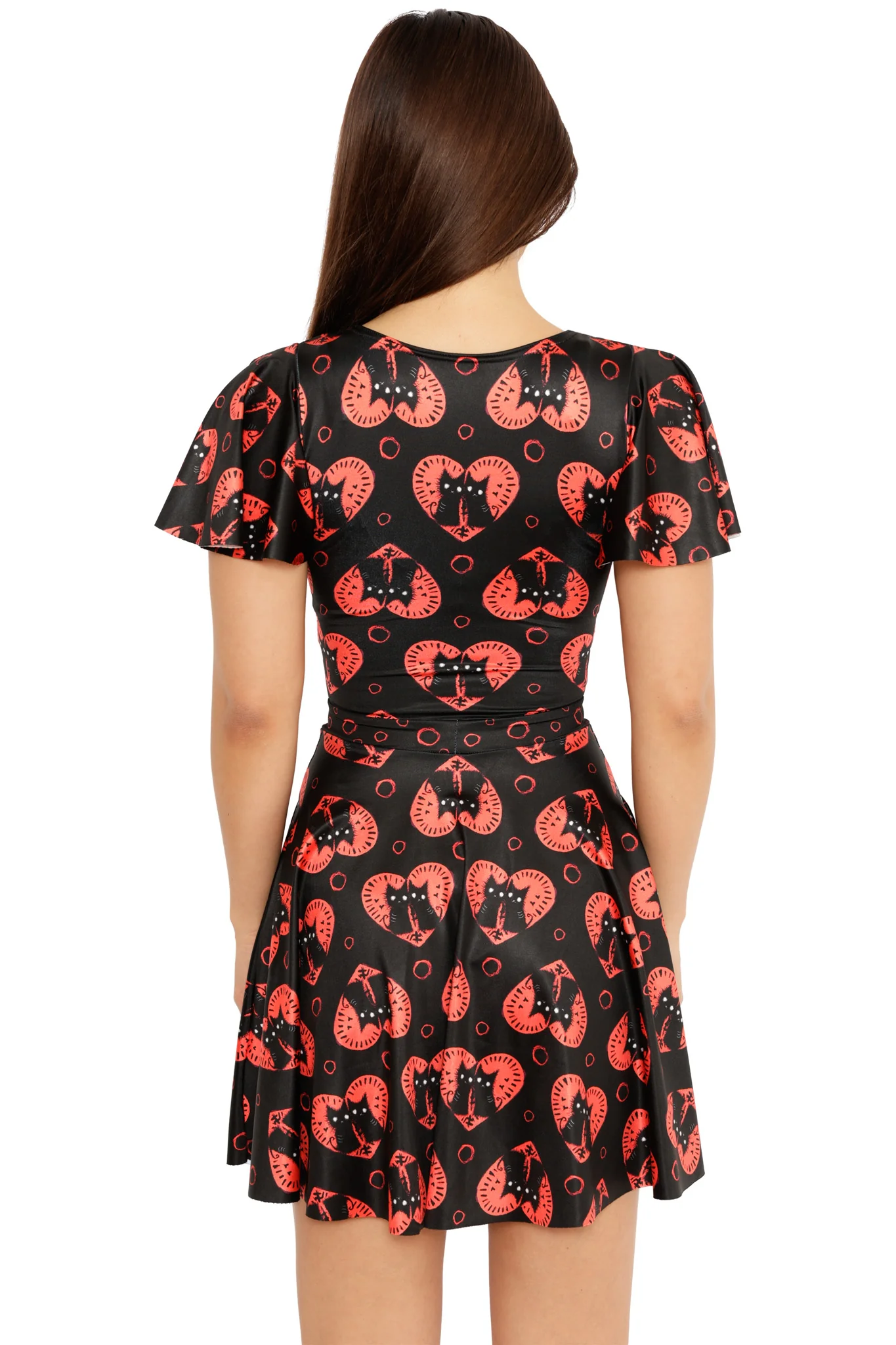 Black Cat Love Rio Skater Dress - Image 3