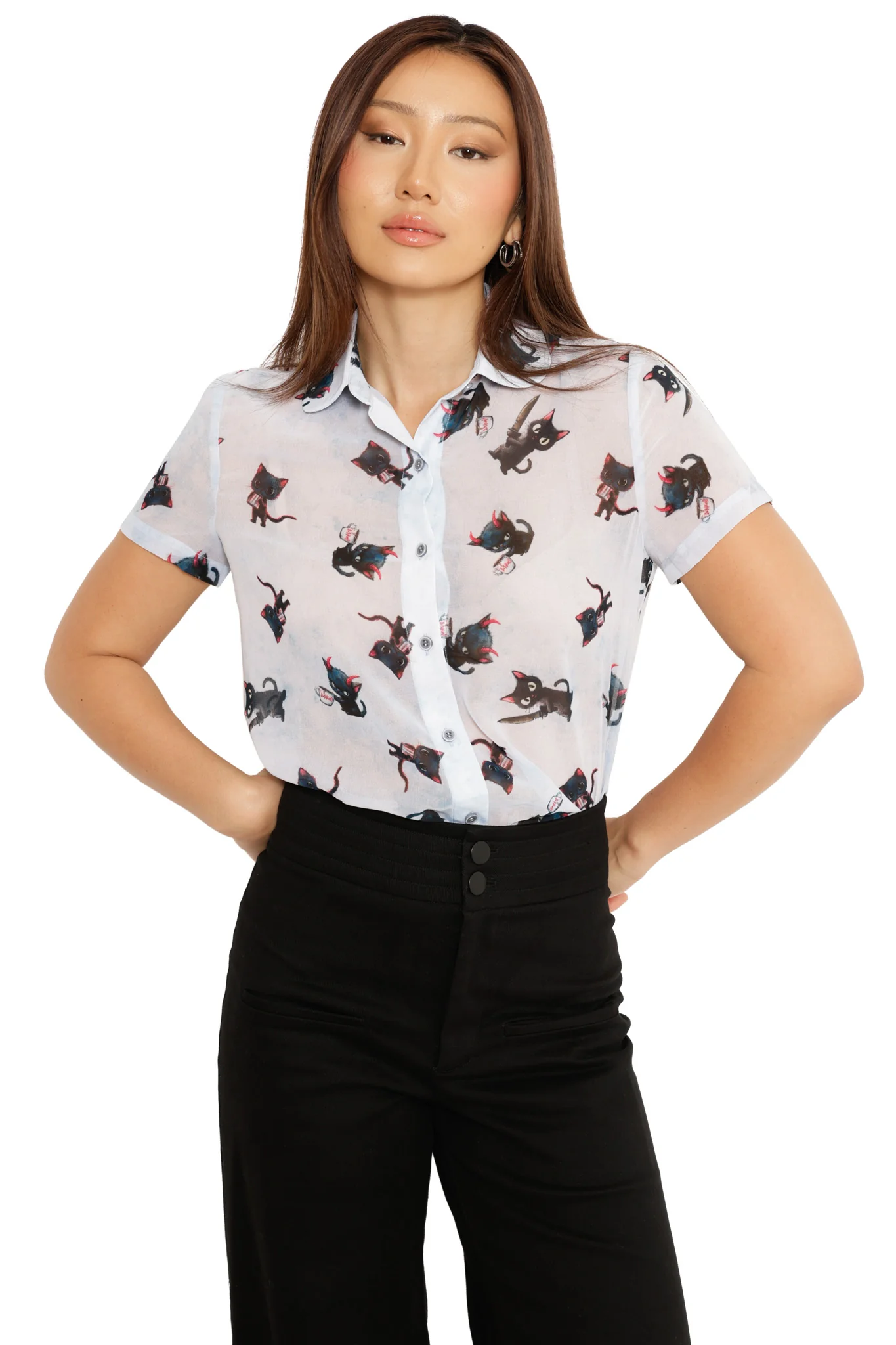 Black Cats Aren't Evil Cute as a Button Shirt