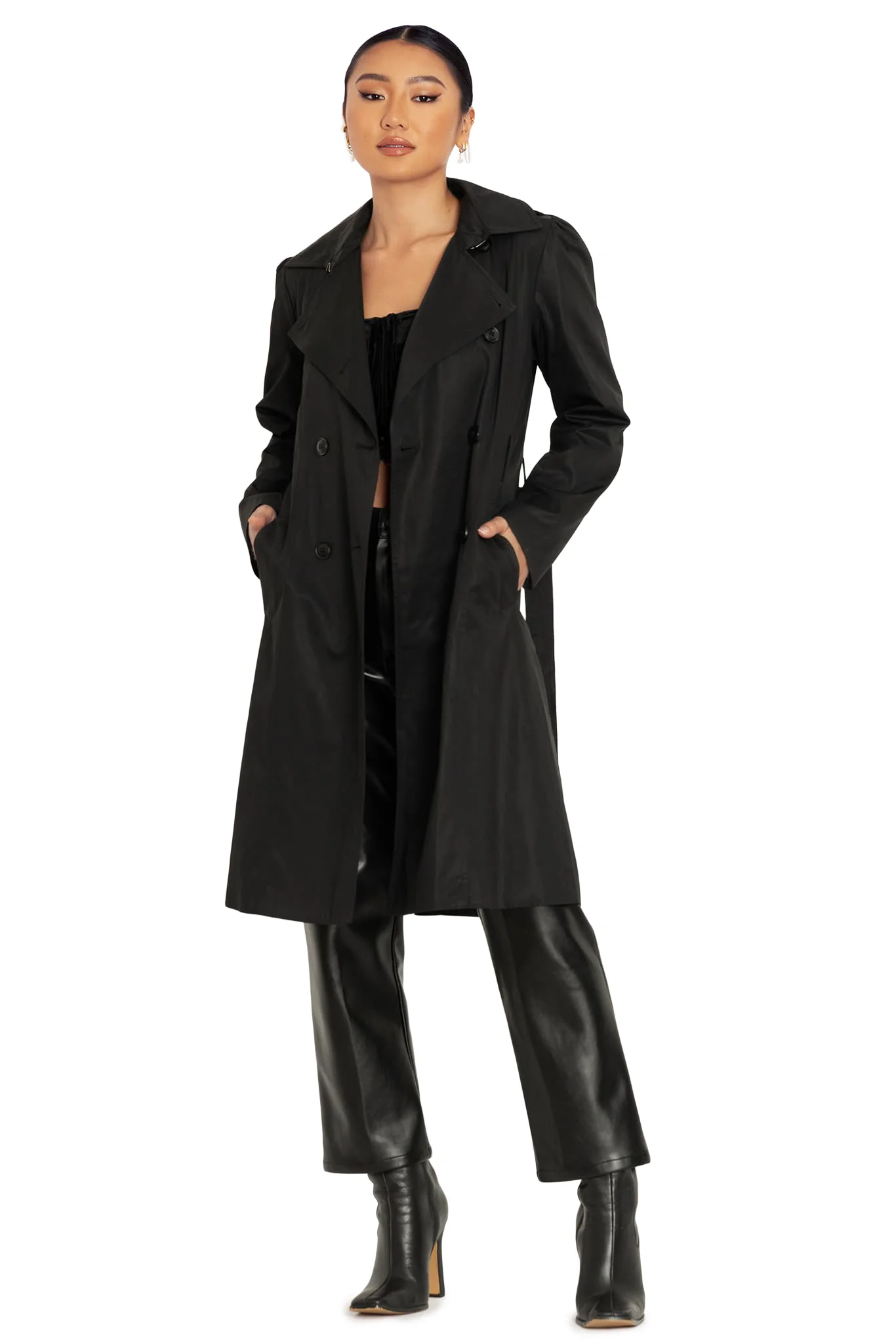 Black Classic Trench - Image 6
