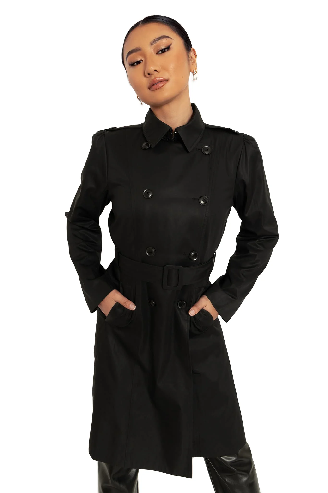Black Classic Trench - Image 7