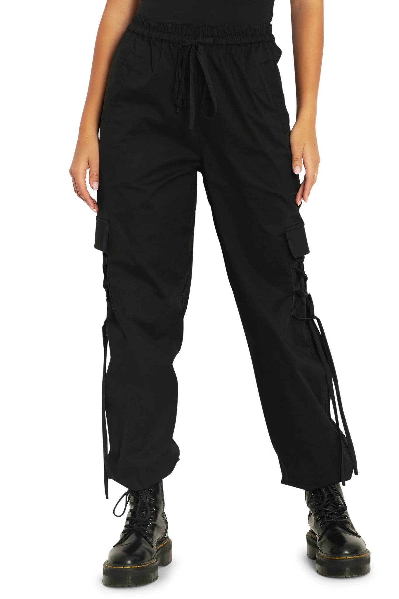 Black Comfy Cargo Pants - Image 5