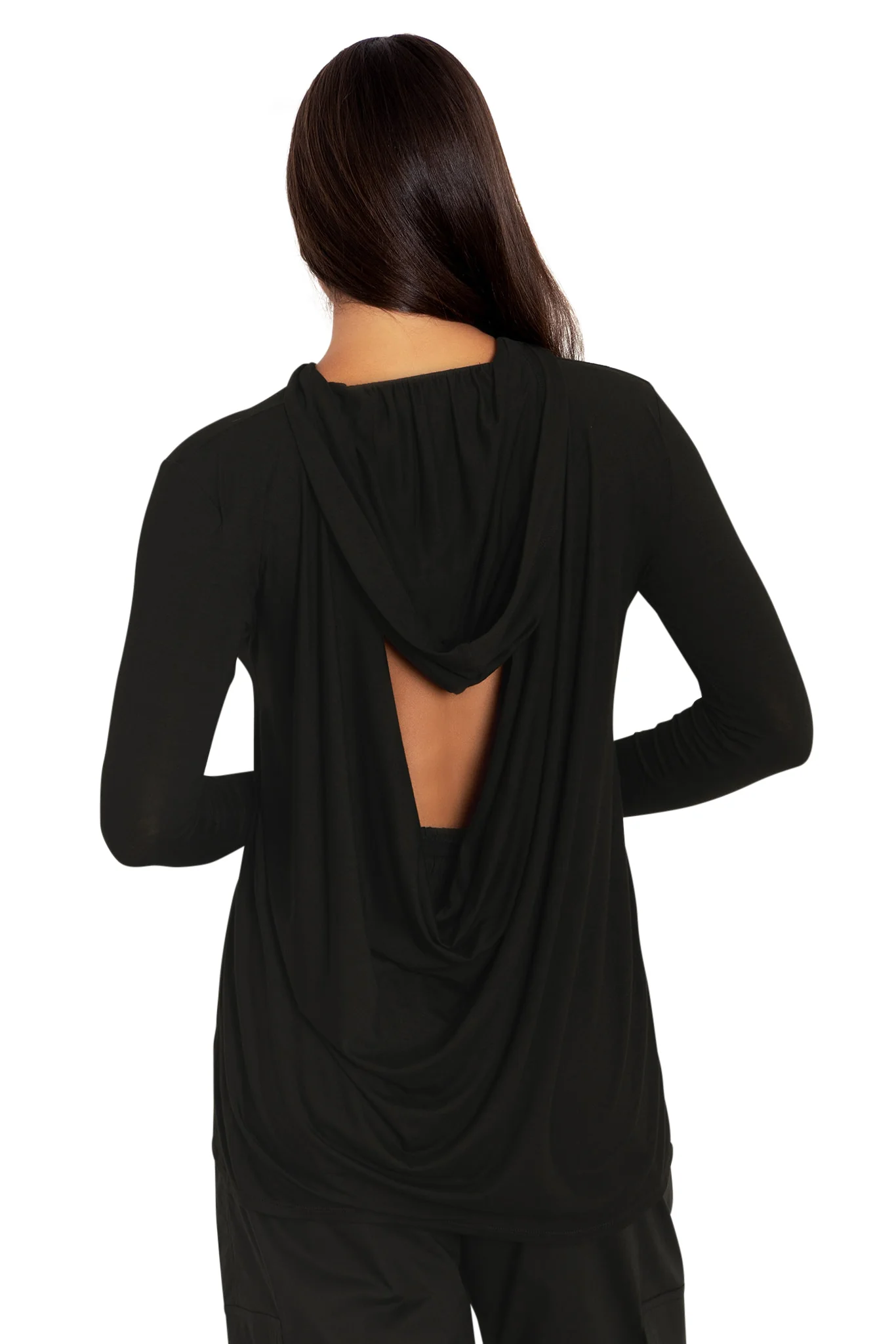 Black Cowl Back Top - Image 8