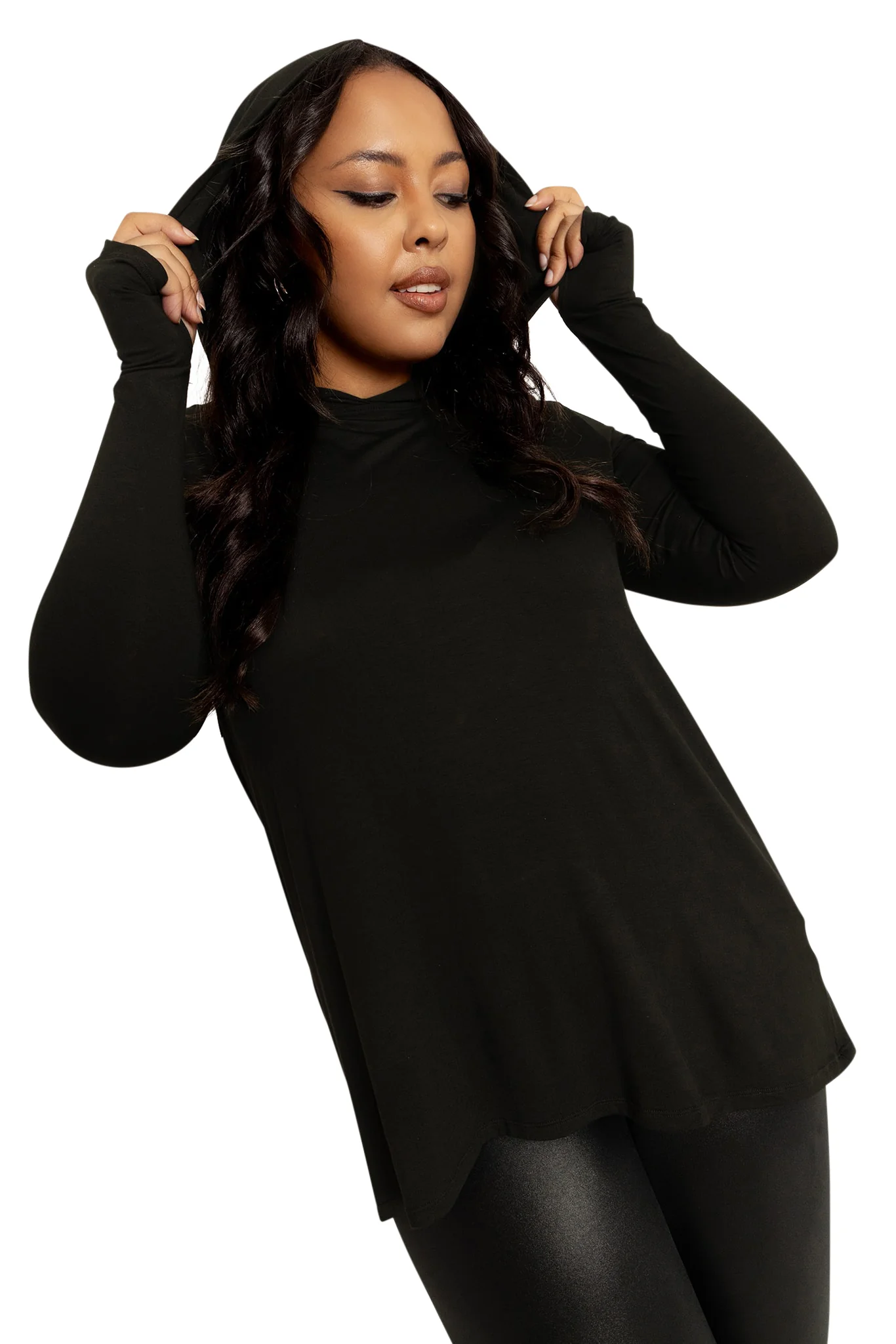 Black Cowl Back Top - Image 9