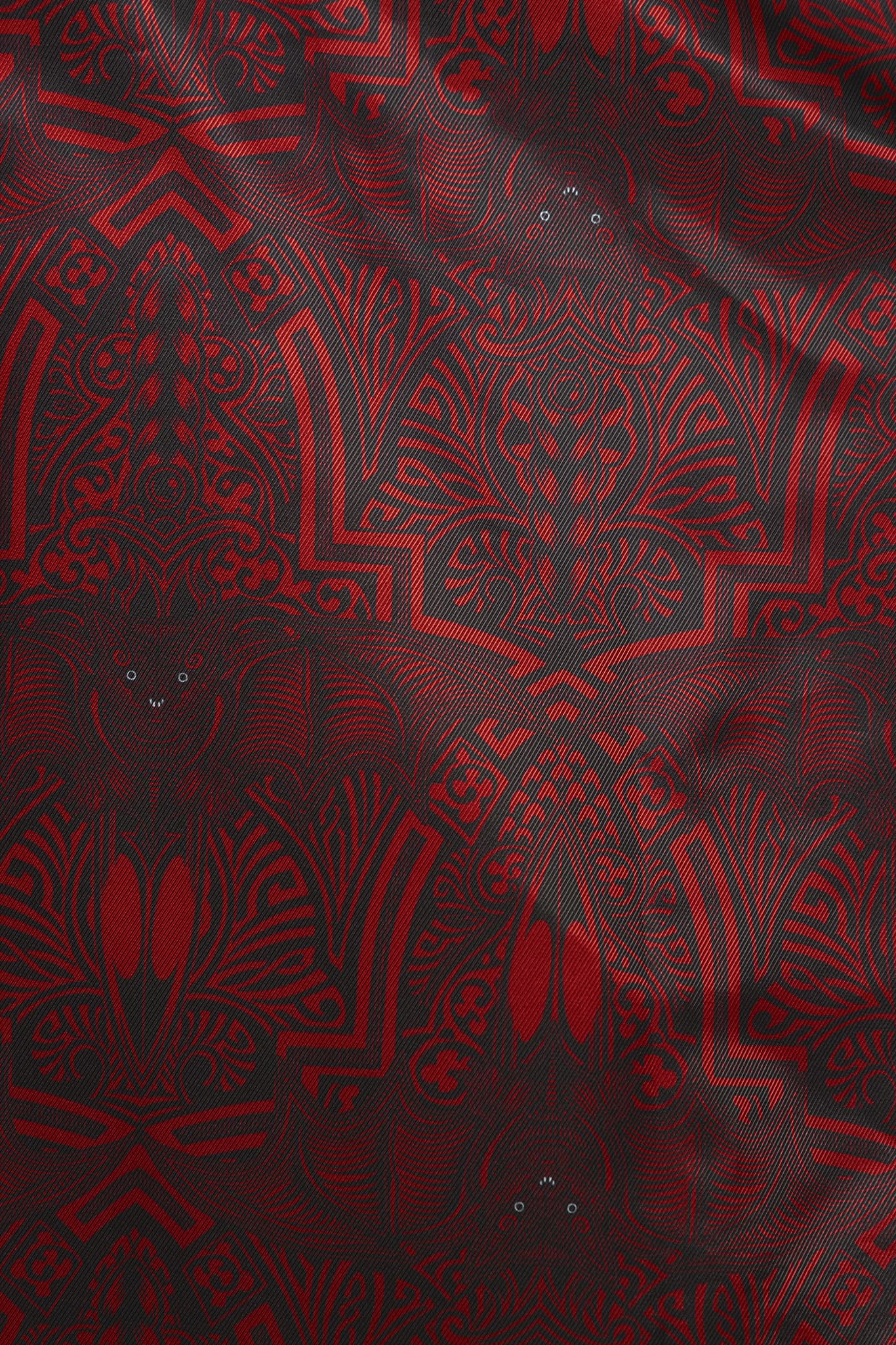 Black Cursed Bats Velvet Trench Coat - Image 7