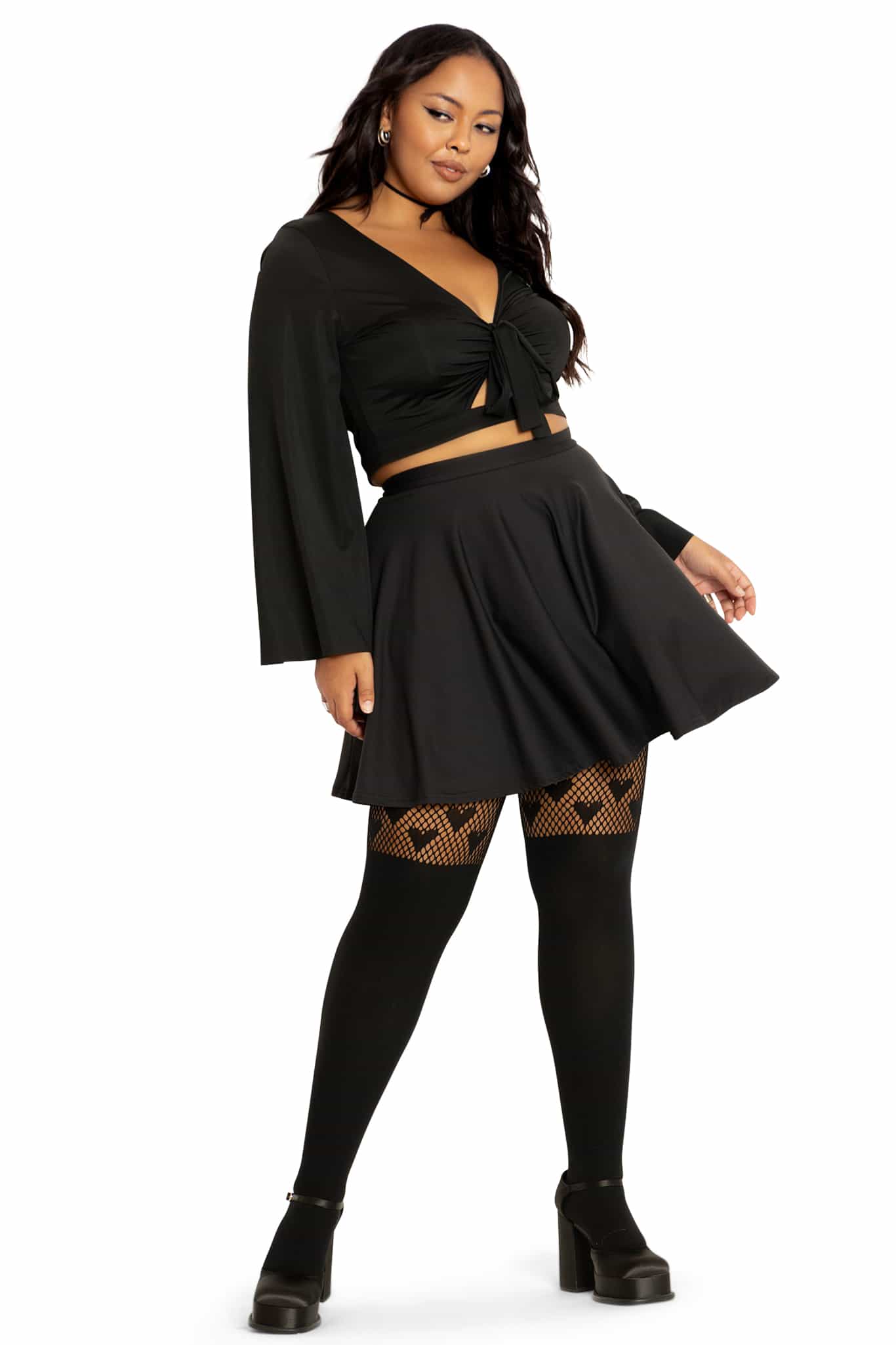 Black Hearts Suspender Hosiery - Image 5