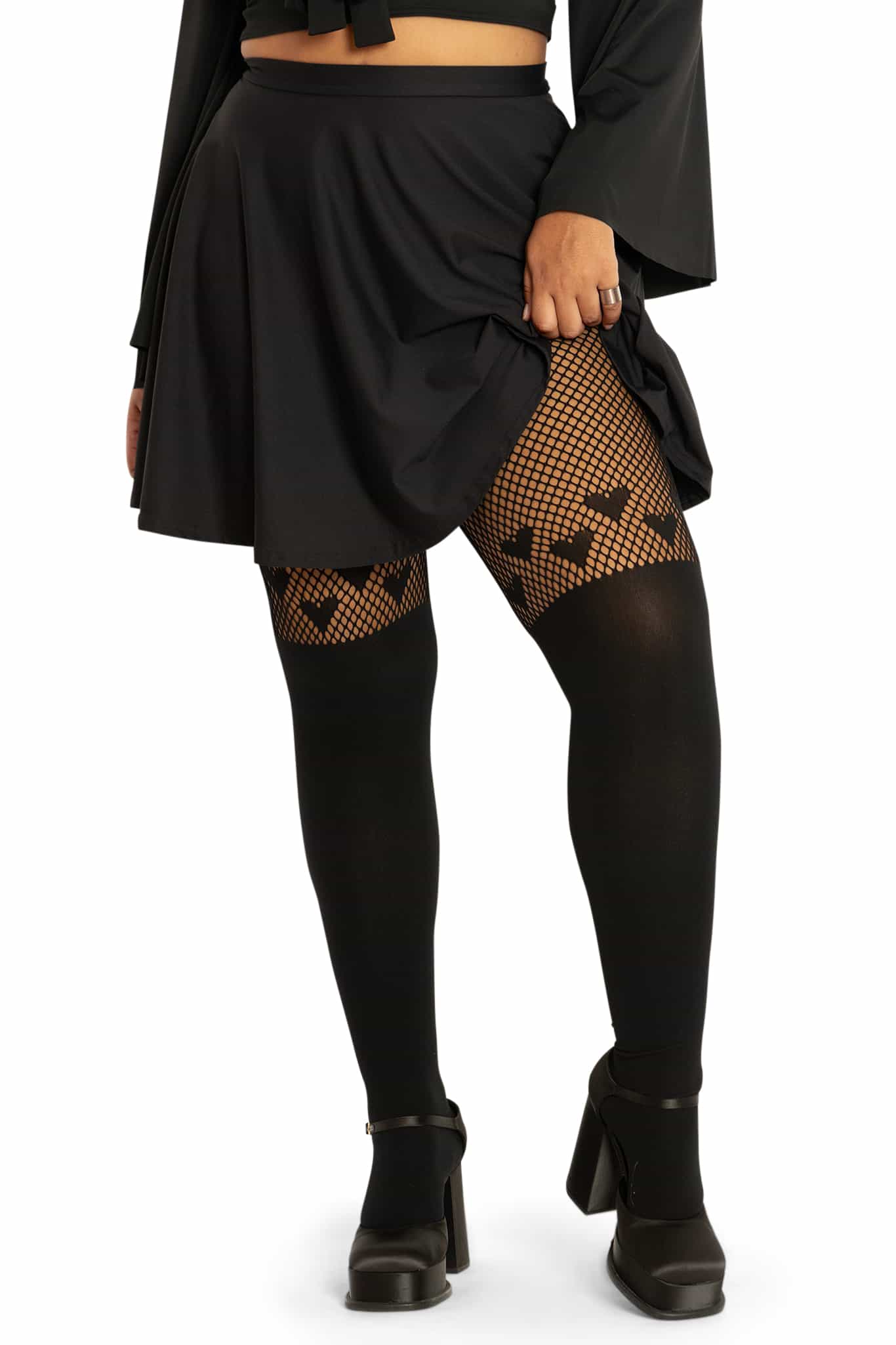 Black Hearts Suspender Hosiery - Image 6