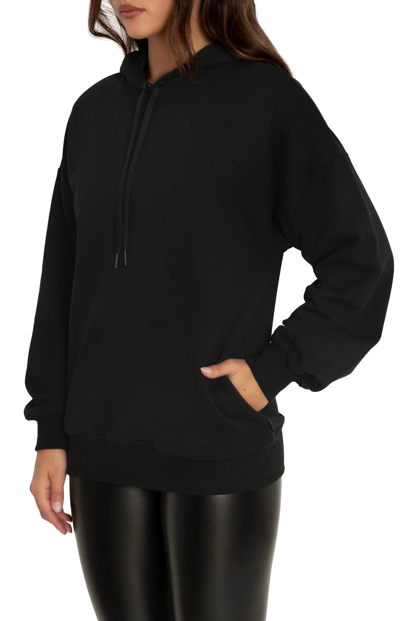Black Pocket Hoodie - Image 3