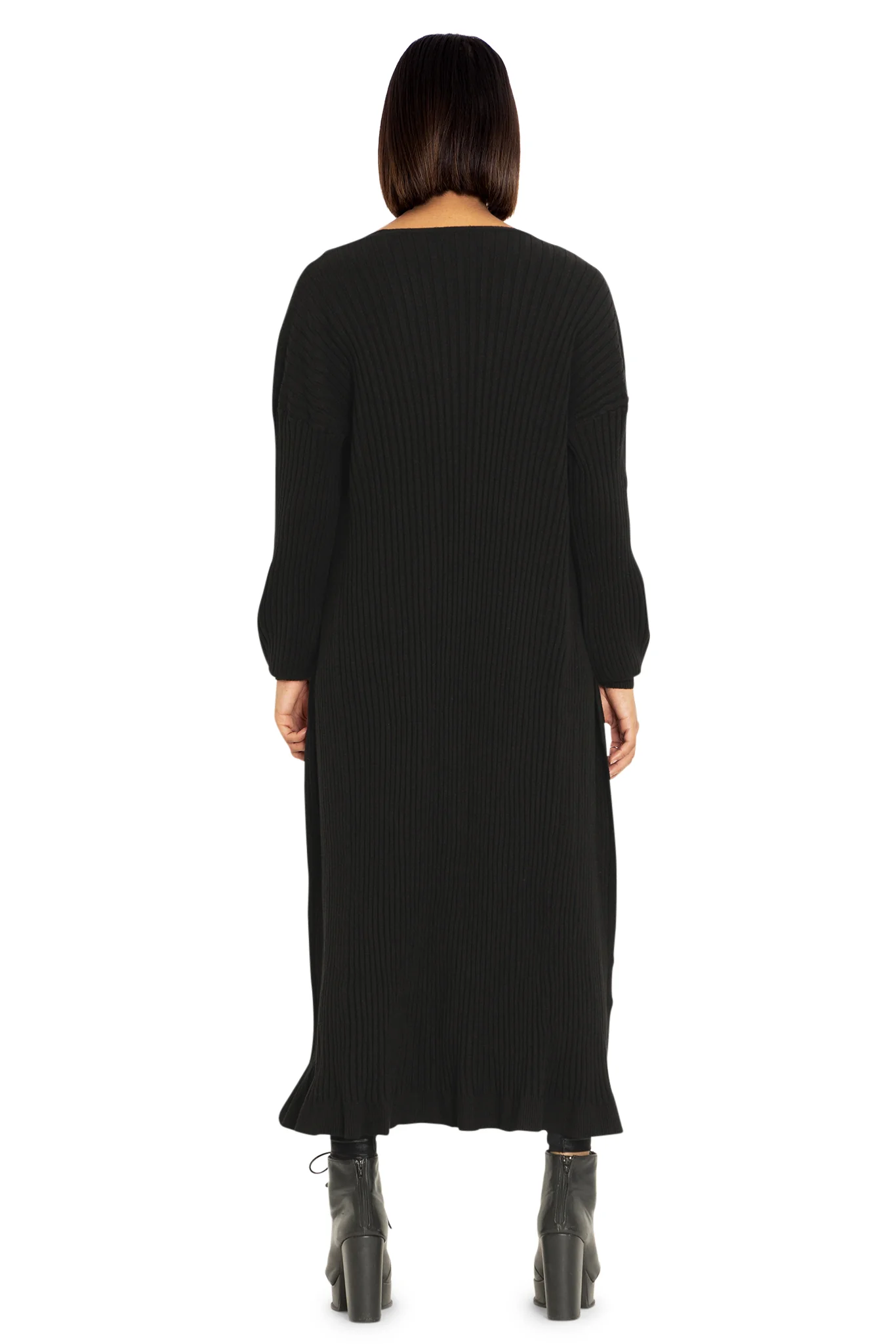 Black Rib Super Cardigan - Image 2