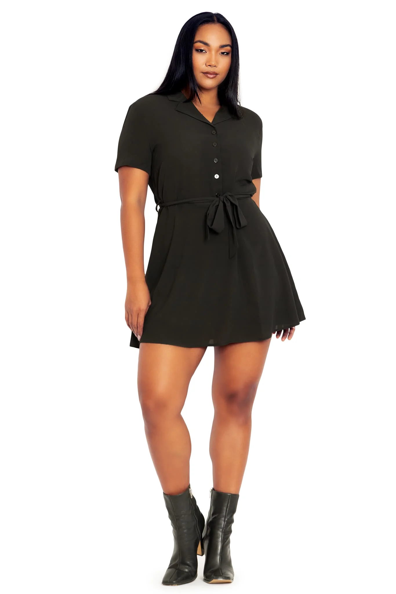 Black Shirt Dress - Image 5