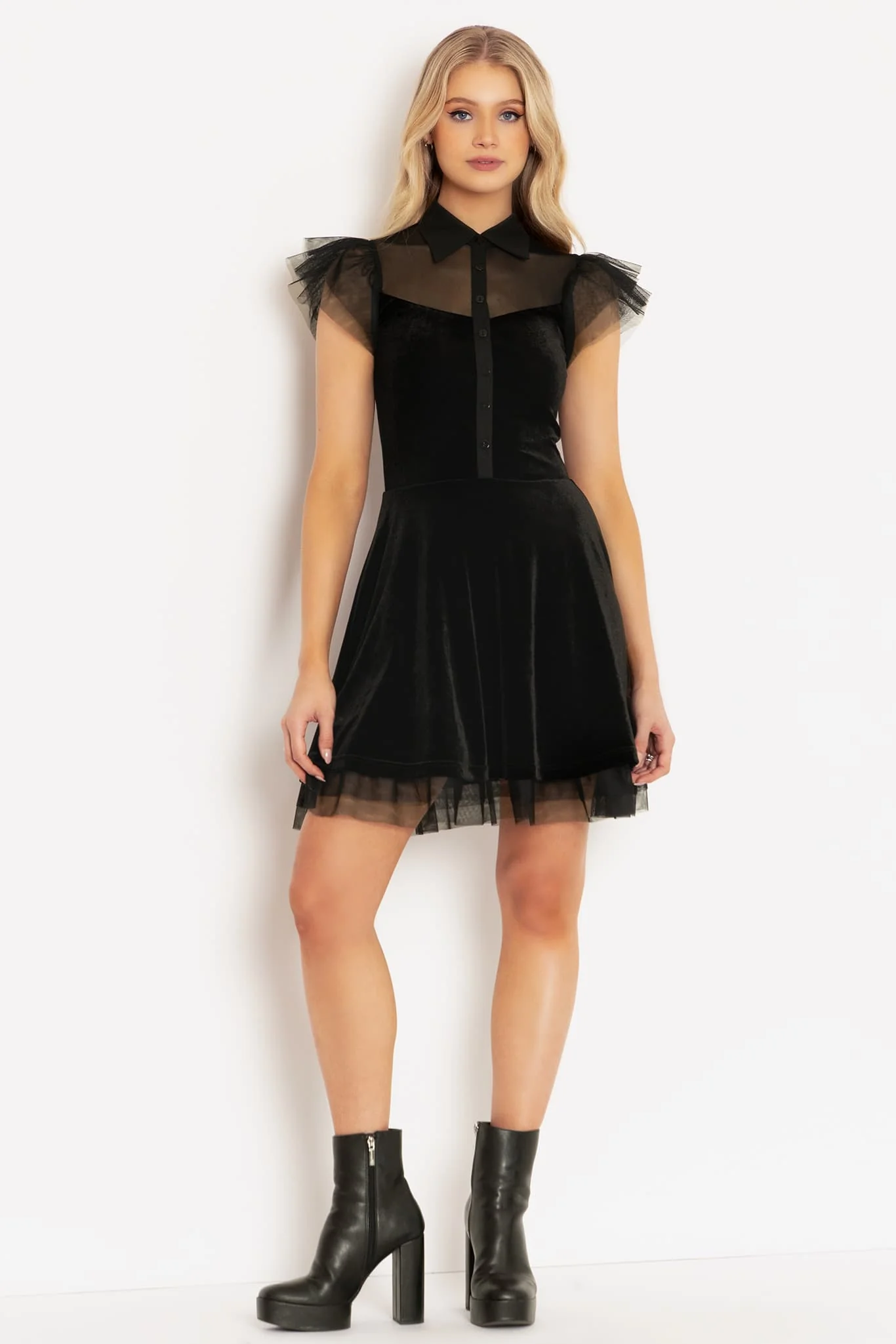 Black Swan Short Sleeve Dress