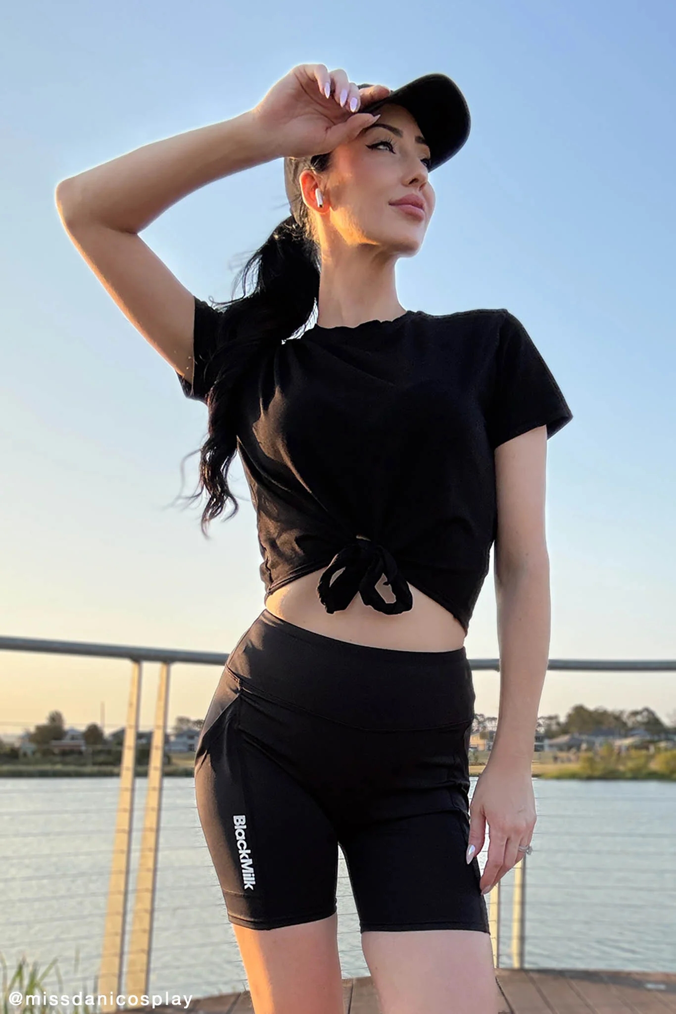 Black Tie Front Tee - Image 4