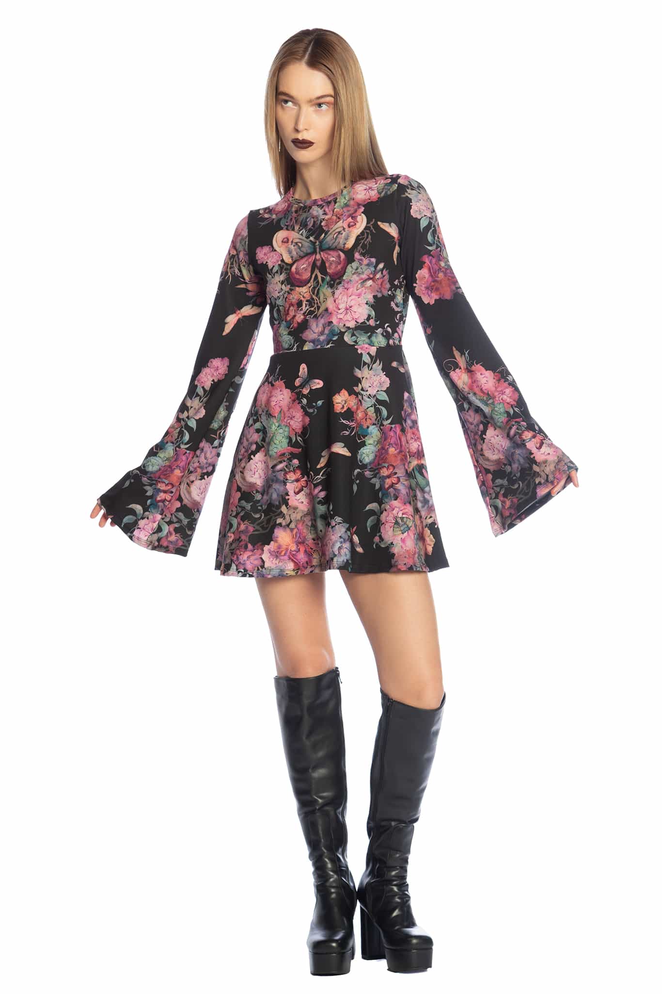 Bombyx Mori Bell Sleeve Dress - Image 4