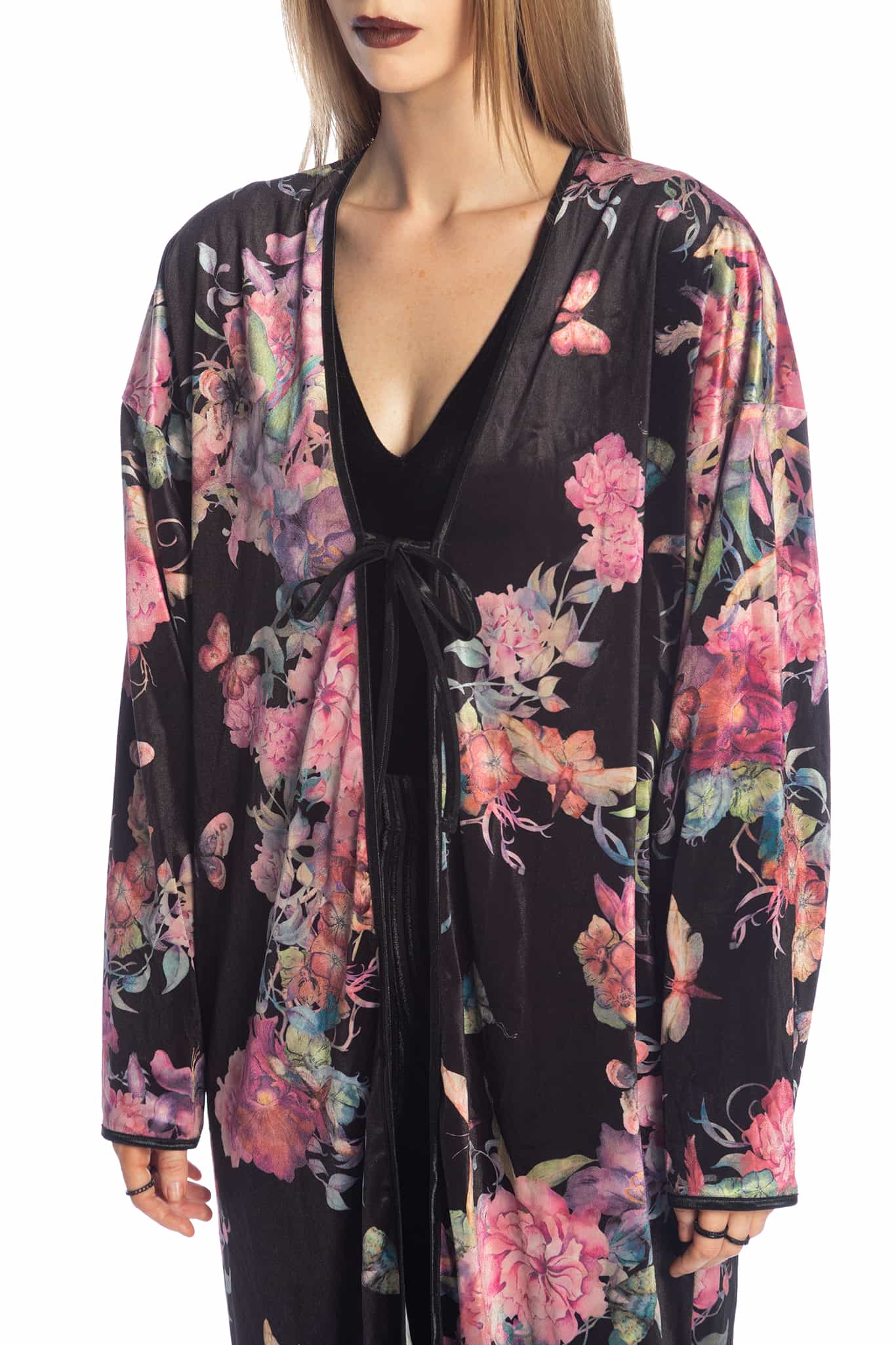 Bombyx Mori Midaxi Velvet Kimono - Image 6