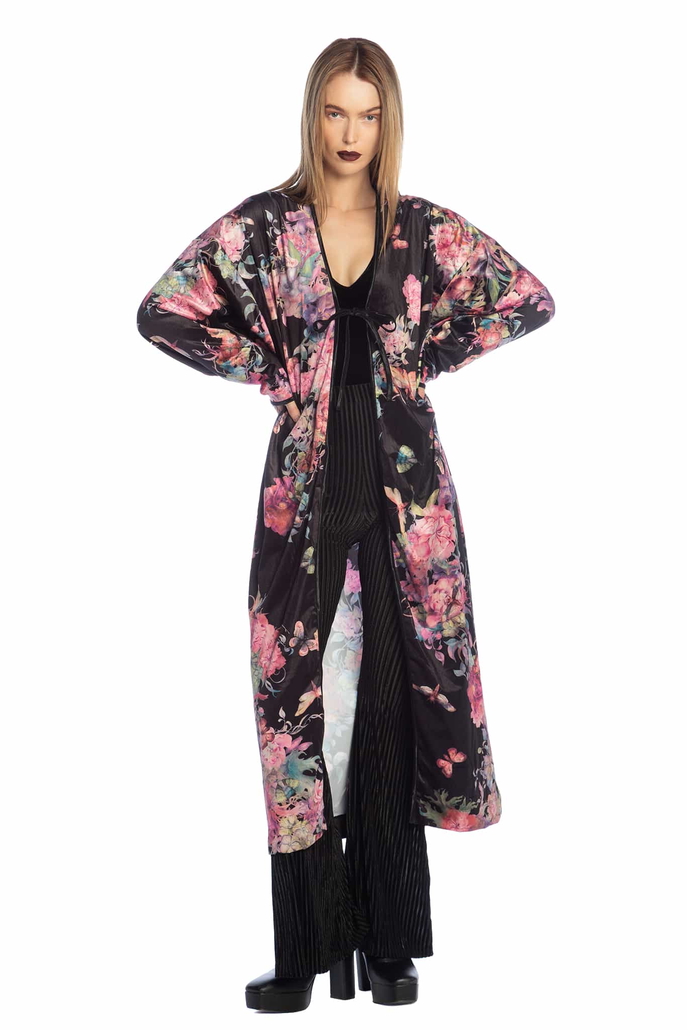 Bombyx Mori Midaxi Velvet Kimono - Image 7