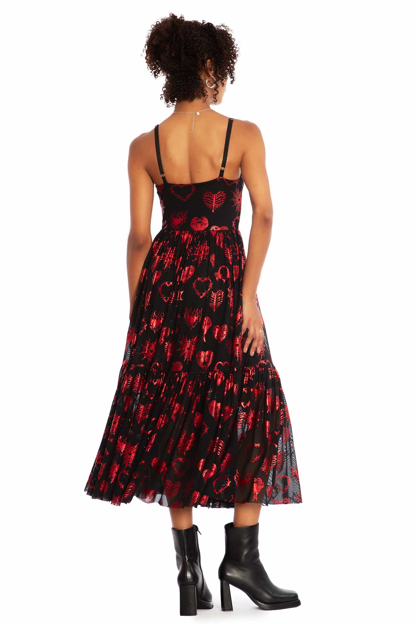 Broken Hearts Sheer Midaxi Dress - Image 2