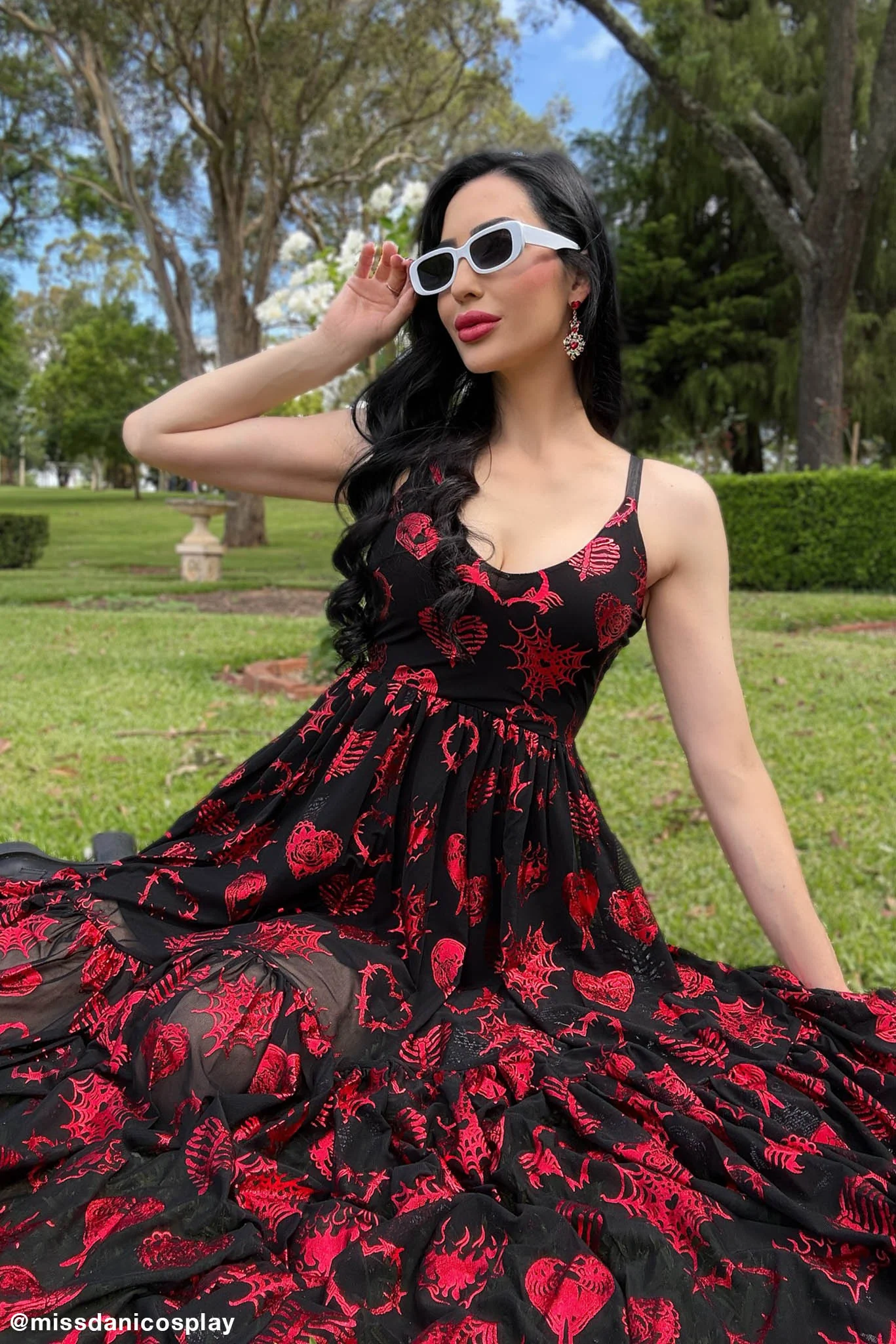 Broken Hearts Sheer Midaxi Dress - Image 5