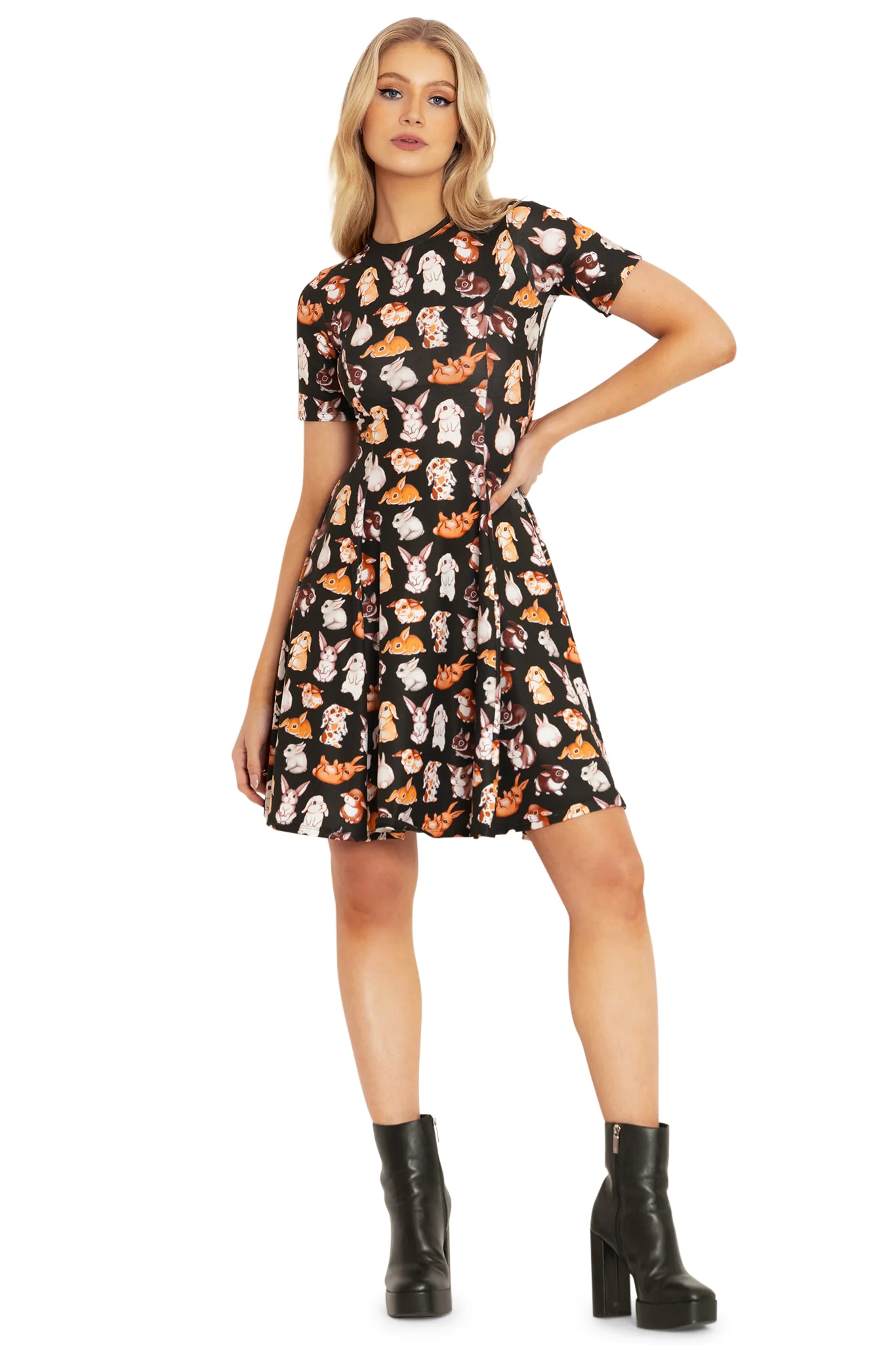 Bun Bun Black Longline Evil Tee Dress
