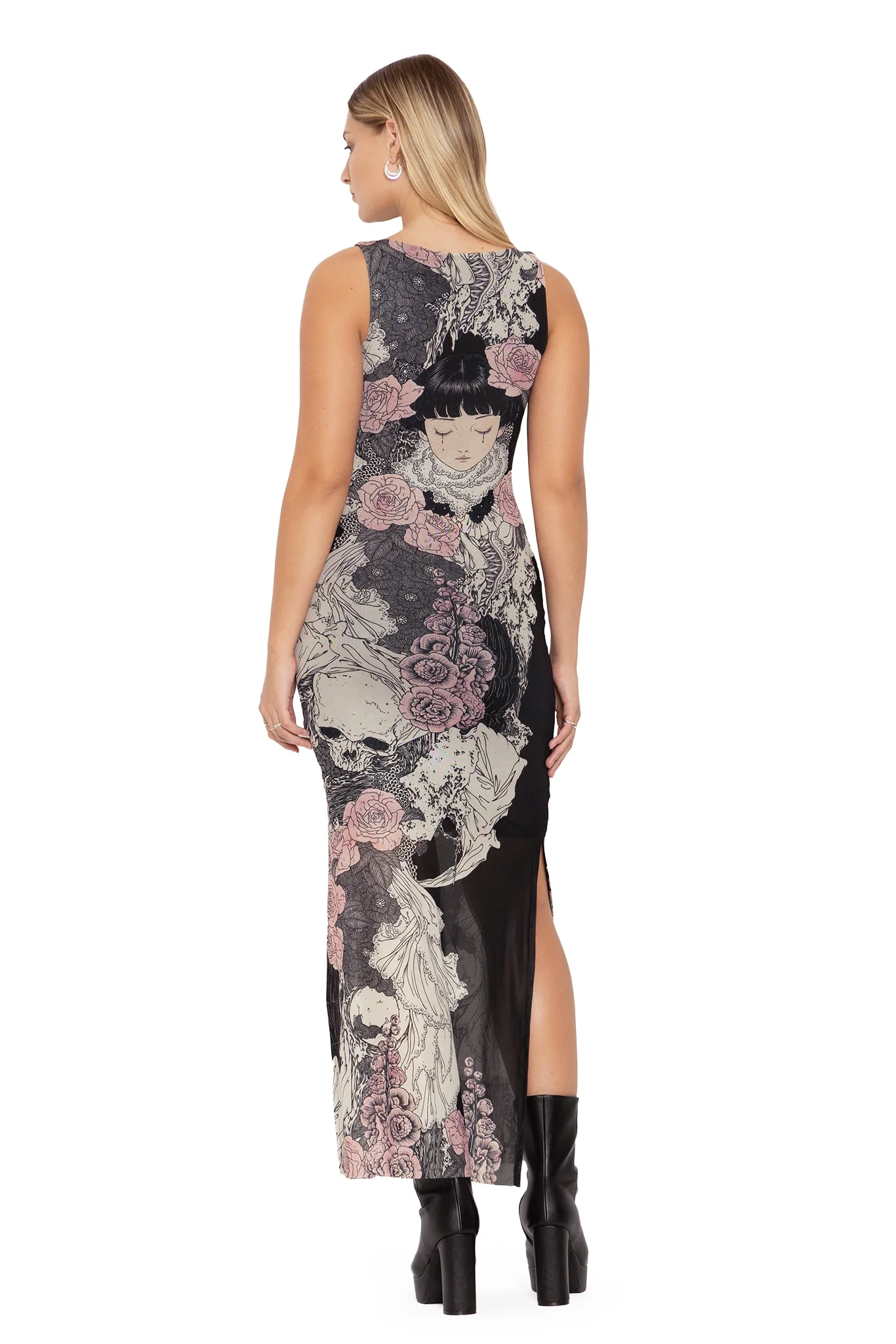 Burial Games Sheer Column Maxi Dress - Image 2