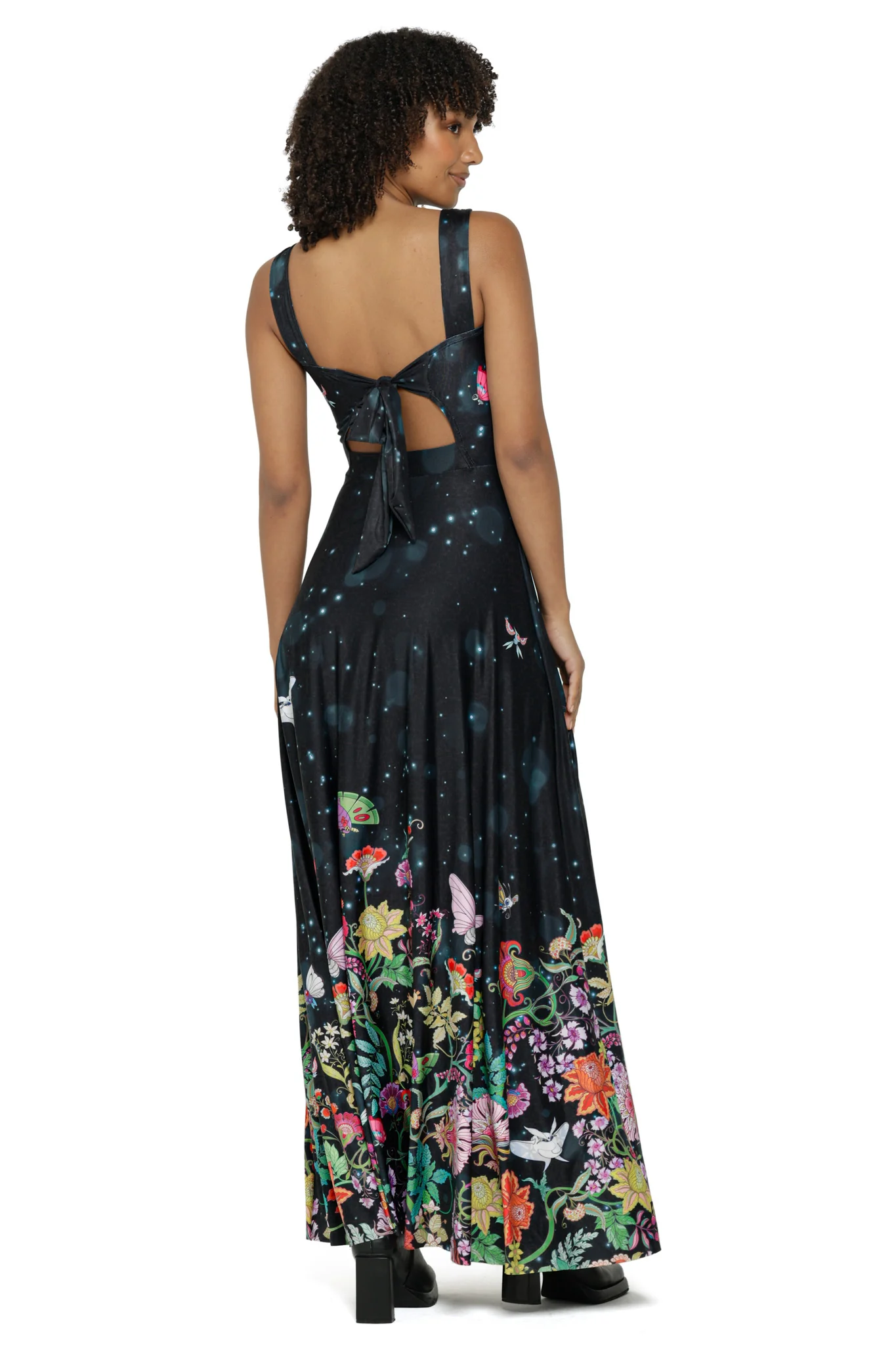 Butterfly Garden Bow Back Maxi Dress - Image 4