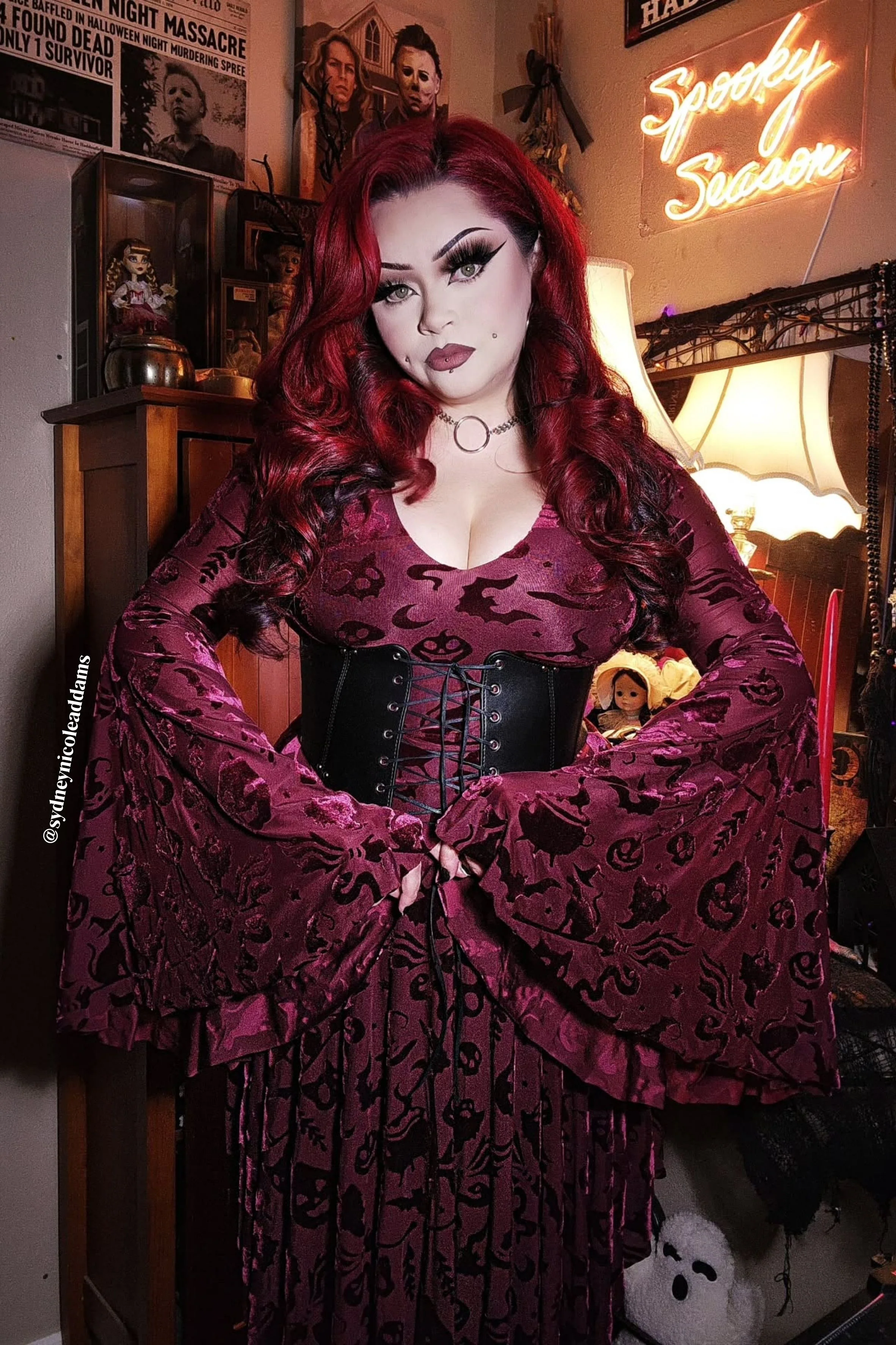 Burned Velvet Witch Handkerchief Skirt - Image 2