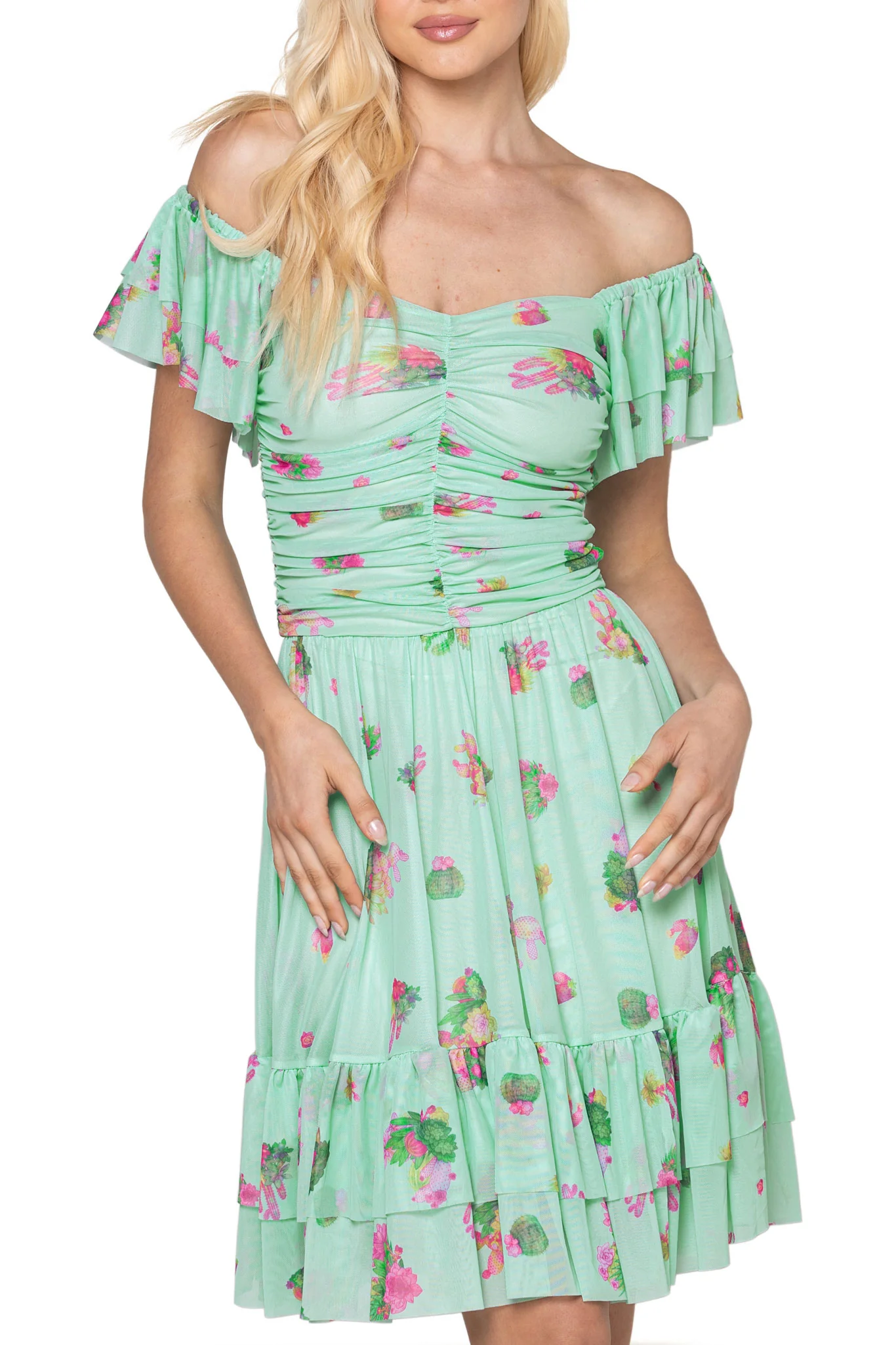 Cacti Sweetheart Longline Dress - Image 5