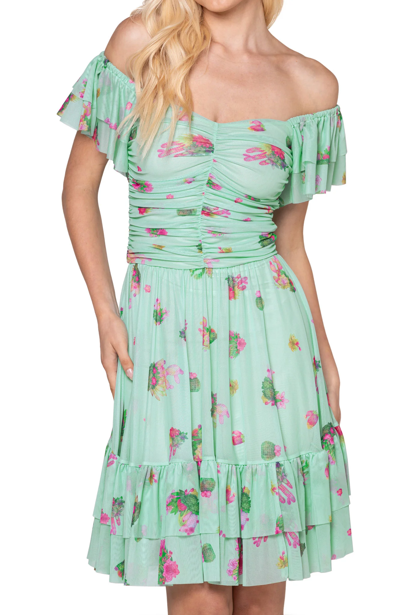 Cacti Sweetheart Longline Dress - Image 7