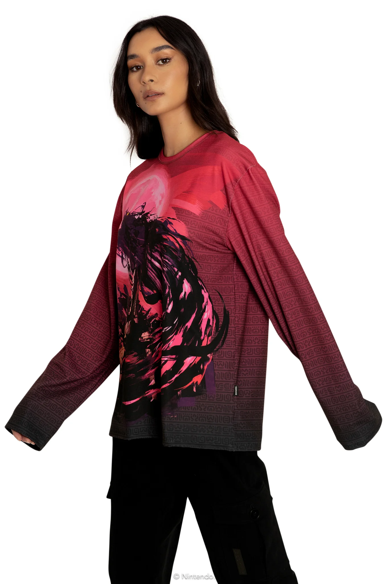 Calamity Ganon Long Sleeve Oversized Boyfriend Tee - Image 5