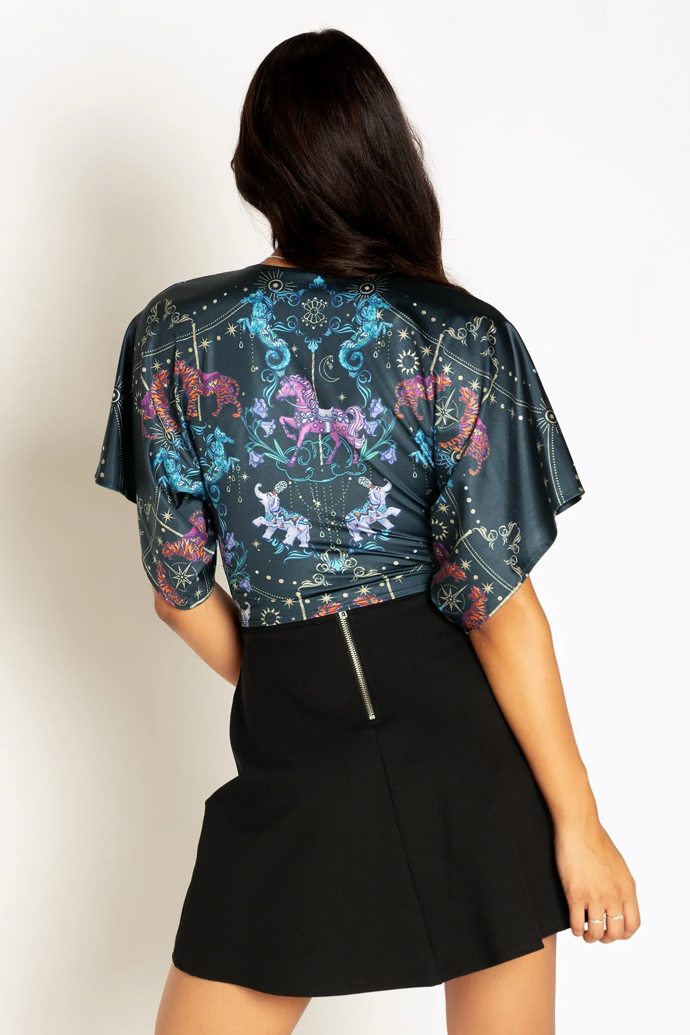 Carousel Shiny Kimono Tie Top - Image 2