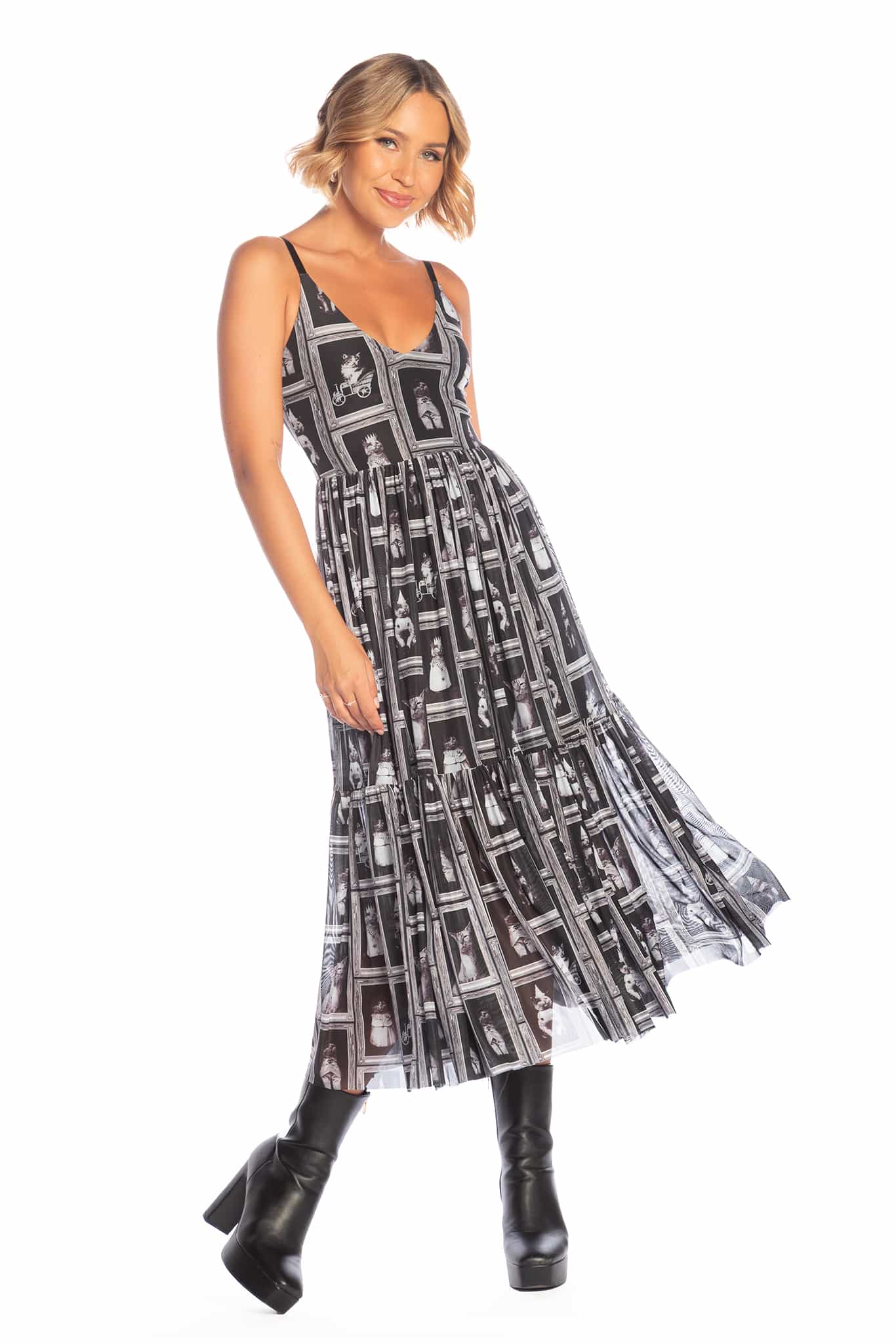Cat Tales Sheer Midaxi Dress - Image 5