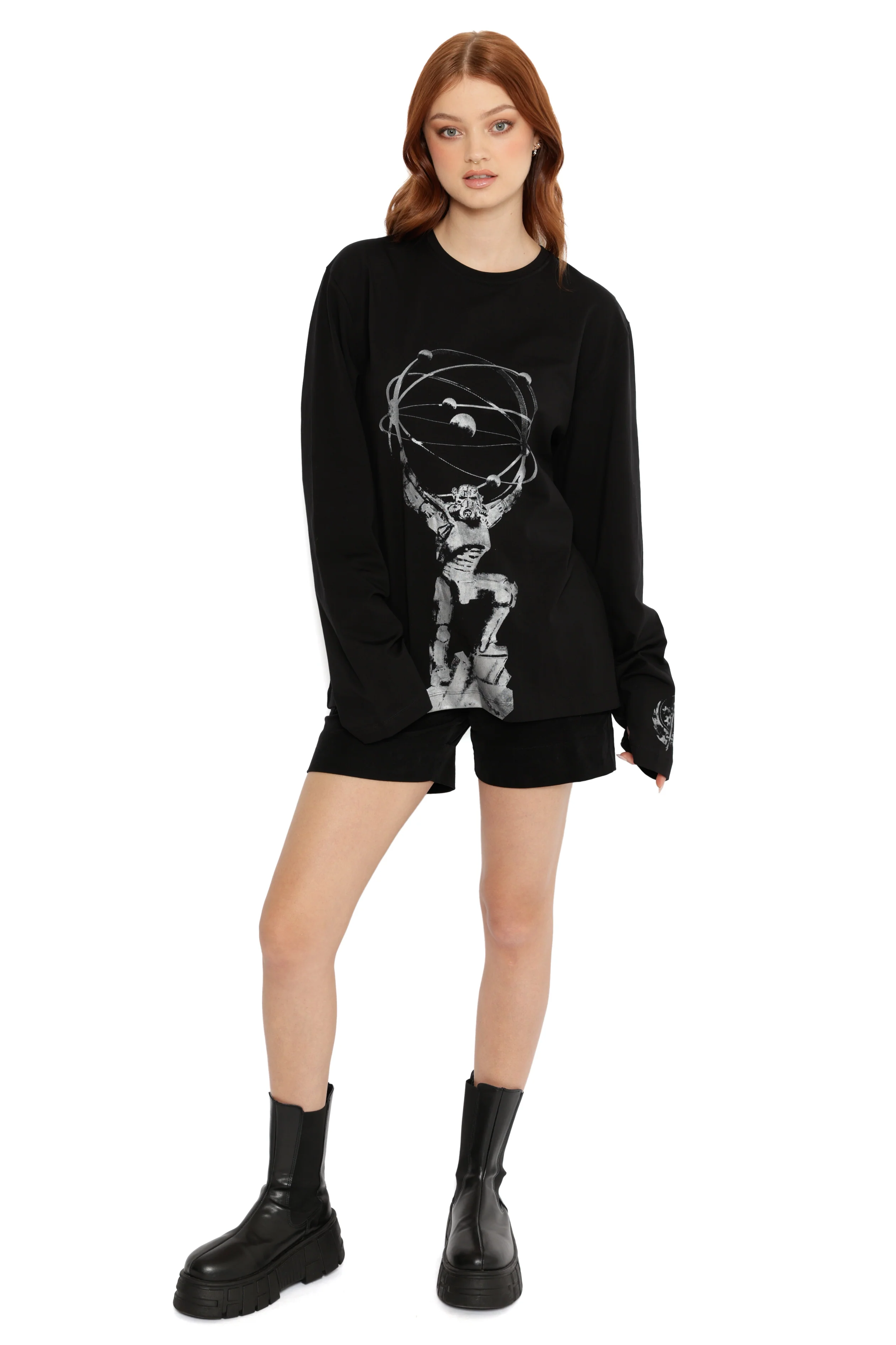 Chain That Binds Long Sleeve Oversized Boyfriend Tee - Image 5