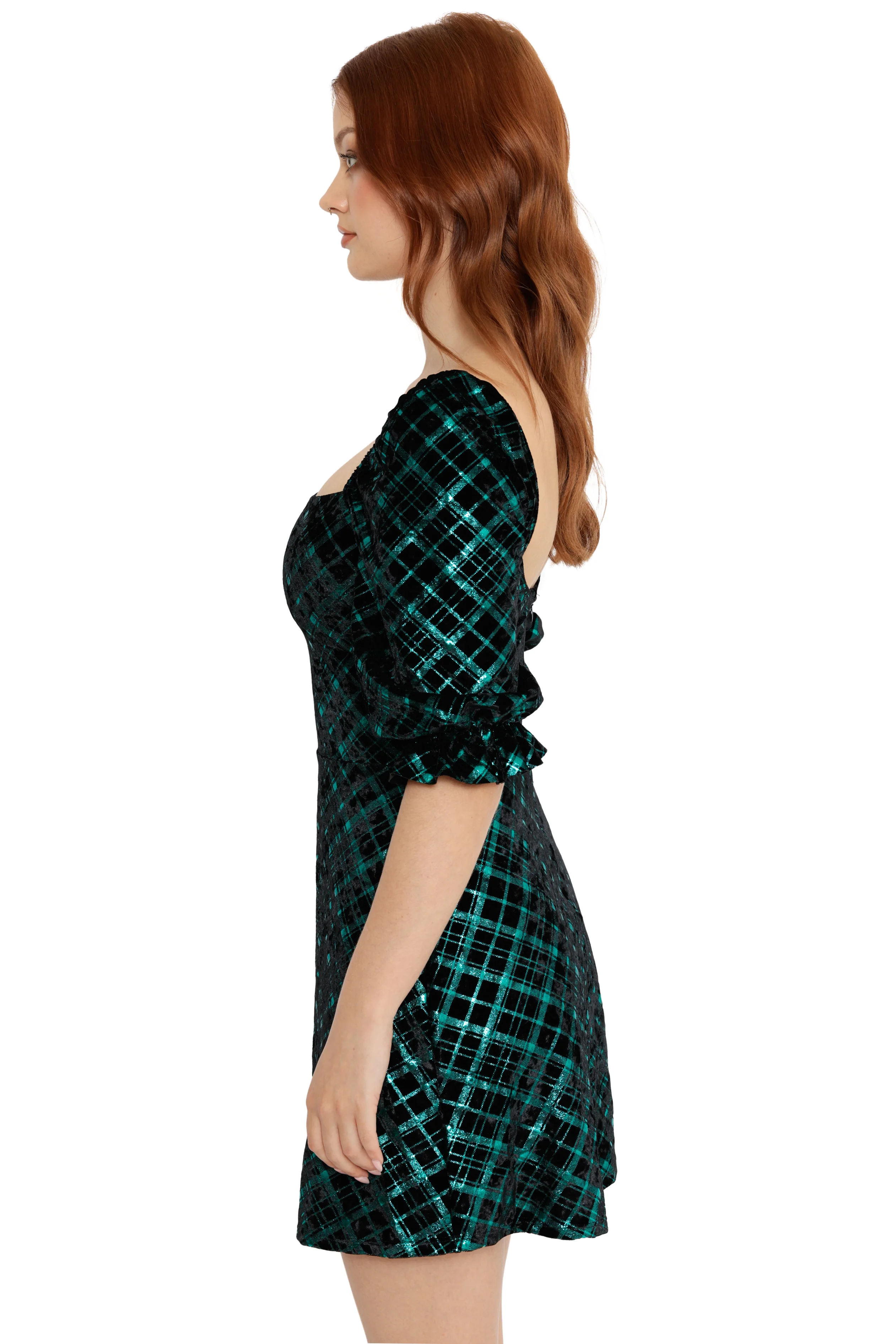 Check It Twice Green Foil Dress - Image 4
