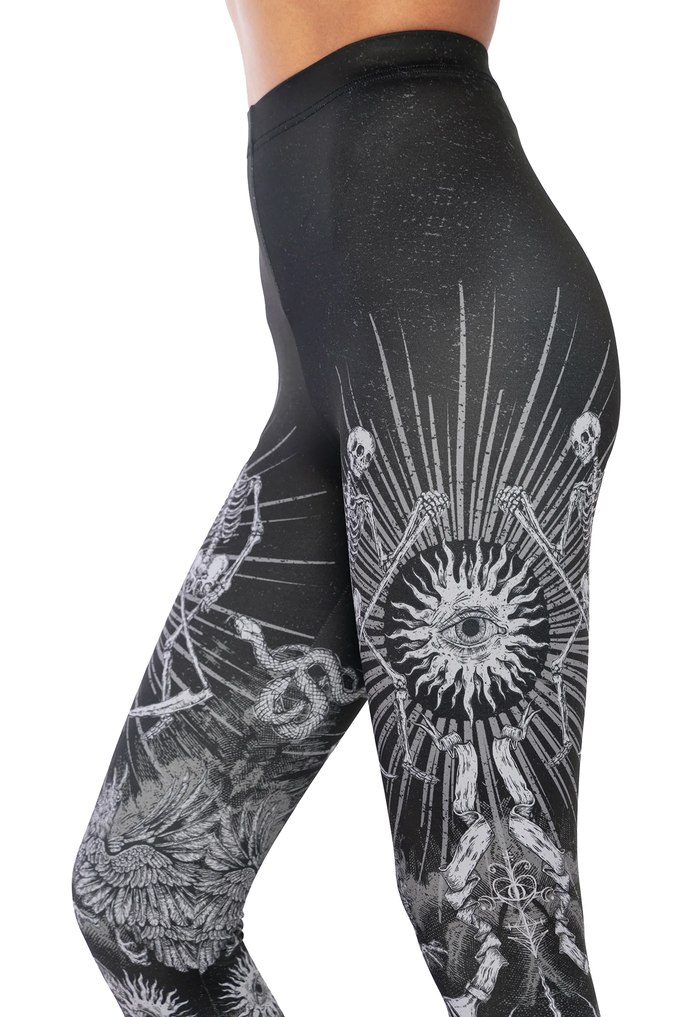 Dark Rites High Waisted Matte Finish Leggings - Image 3