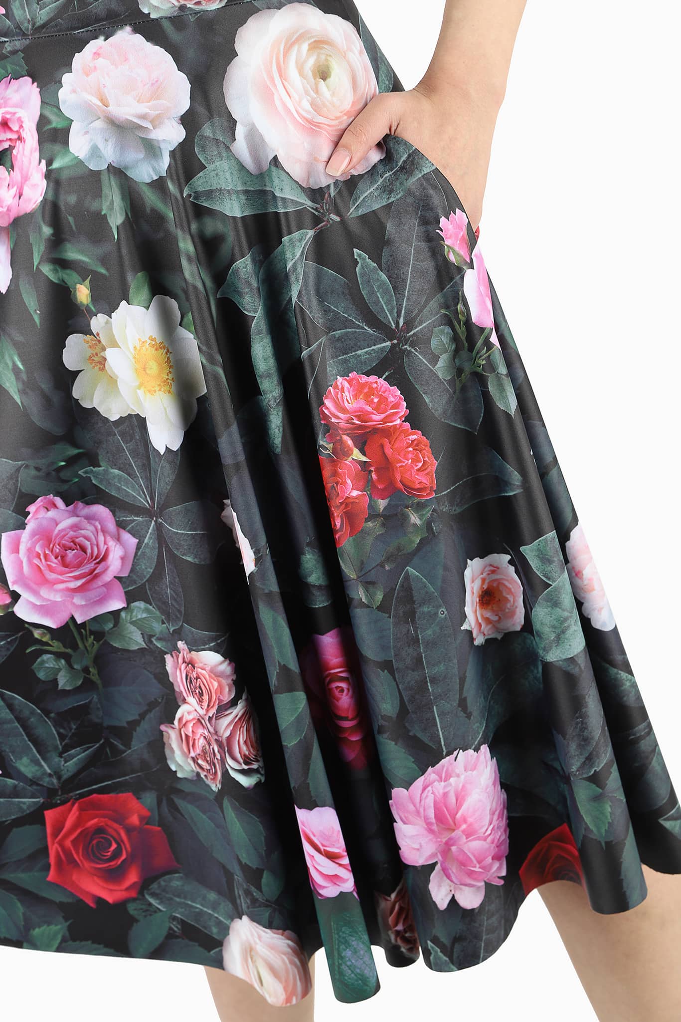 Dark Rose Scoop Midi Dress - Image 3