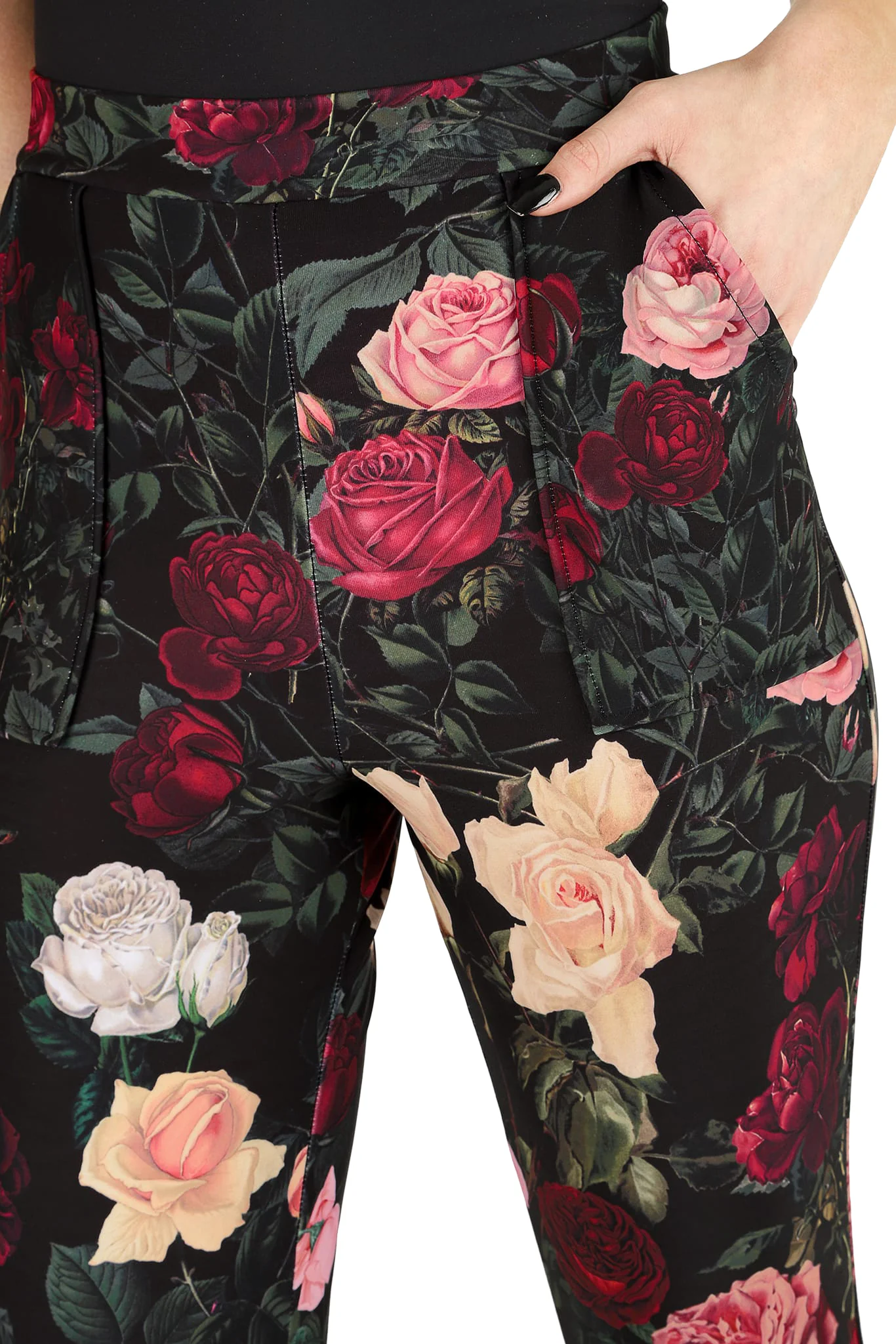 Dark Roses Cuffed Pants - Image 3