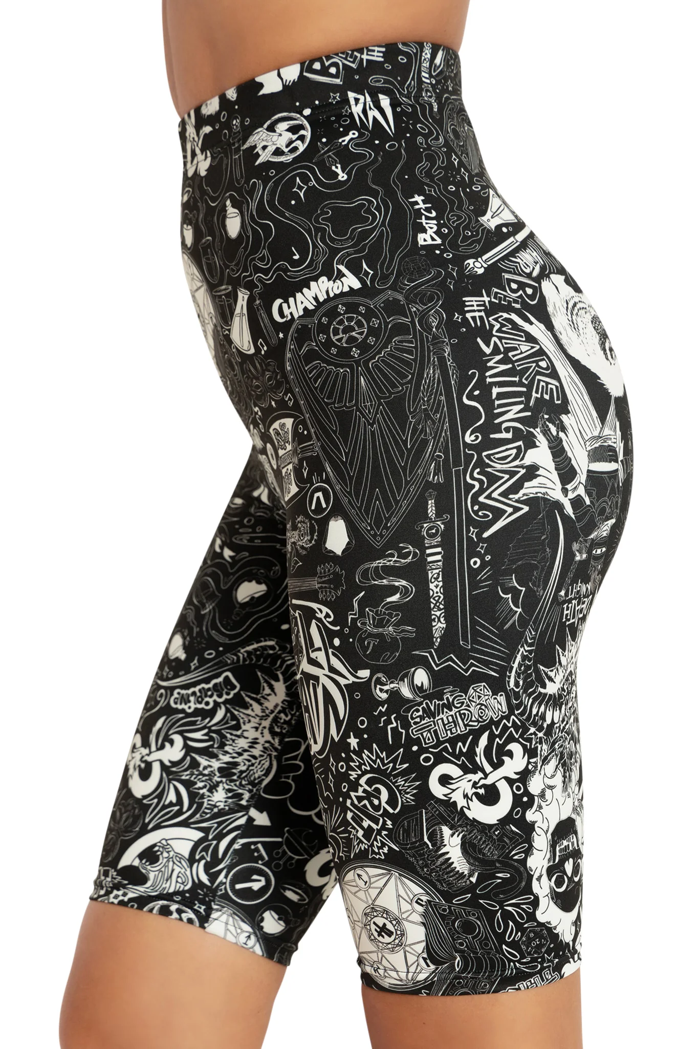 D&D Graffiti High Waisted Bike Pants - Image 3