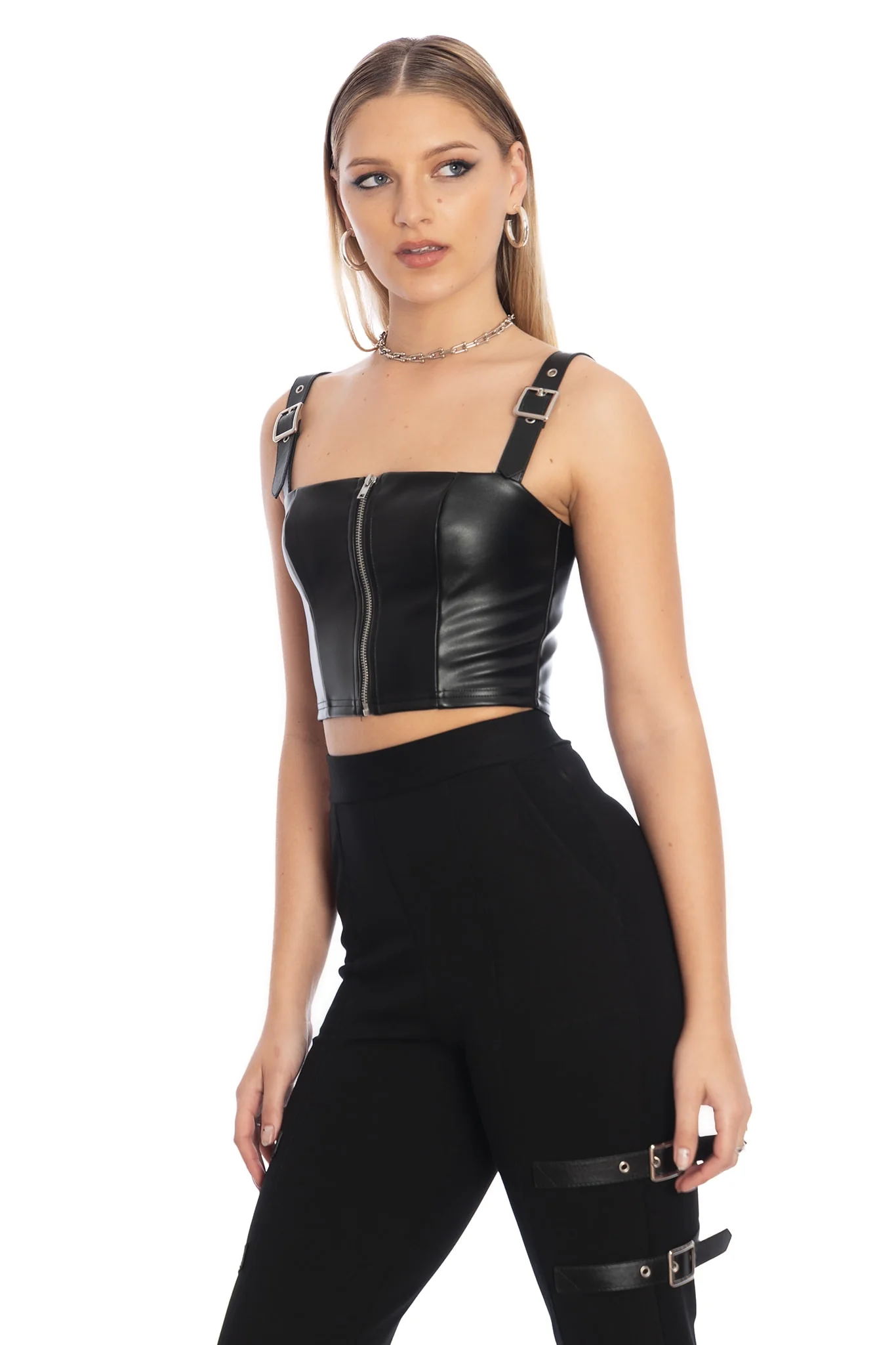 Dead Of Night Buckle Shoulder Crop - Image 6
