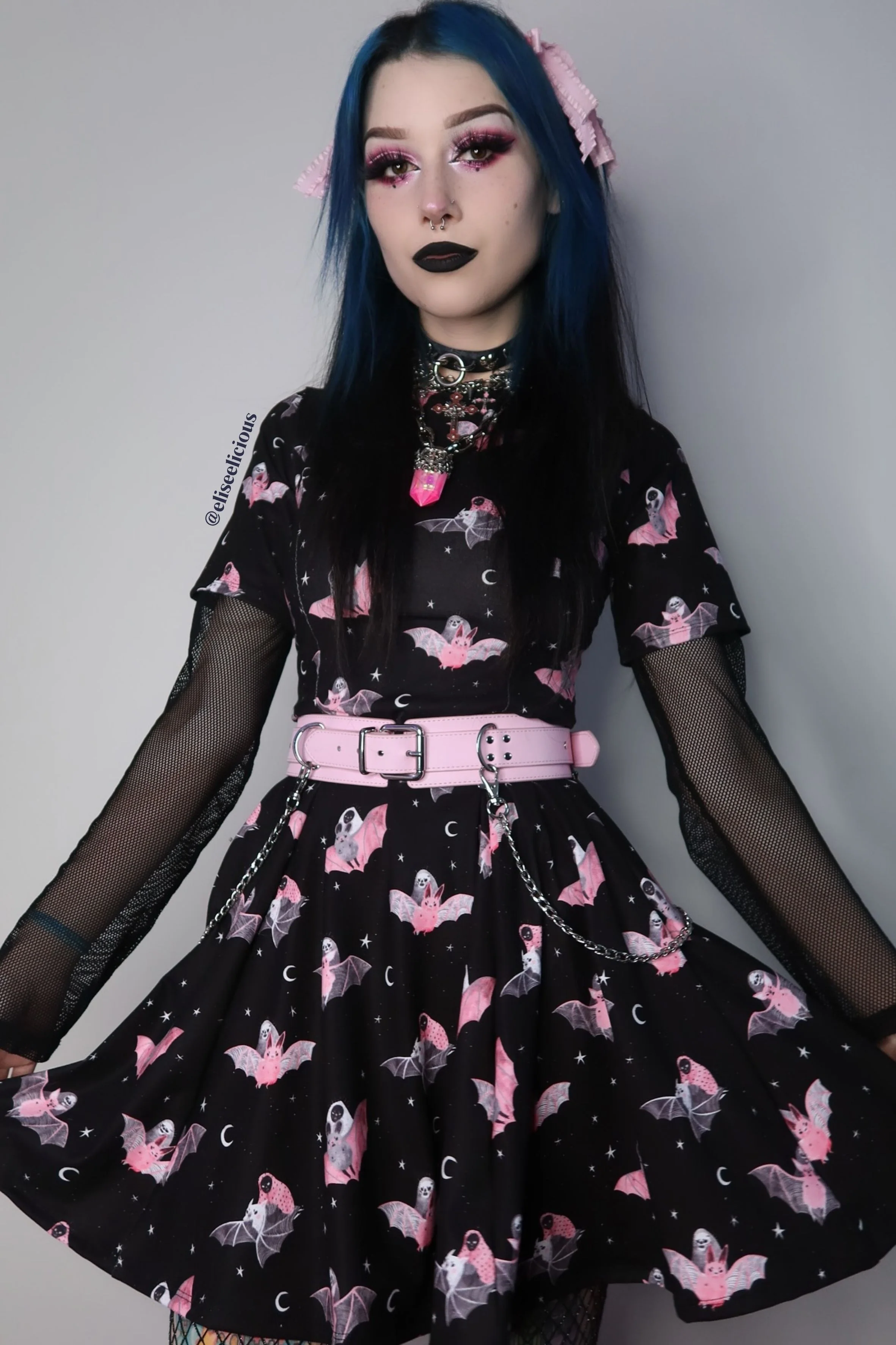 Death Riding Bats Evil Tee Dress