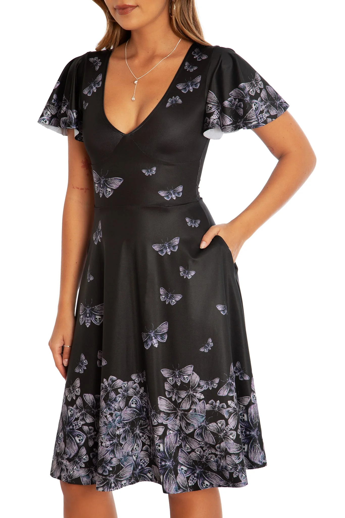 Death's Head Hawkmoth Rio Marilyn Midi Dress - Image 3