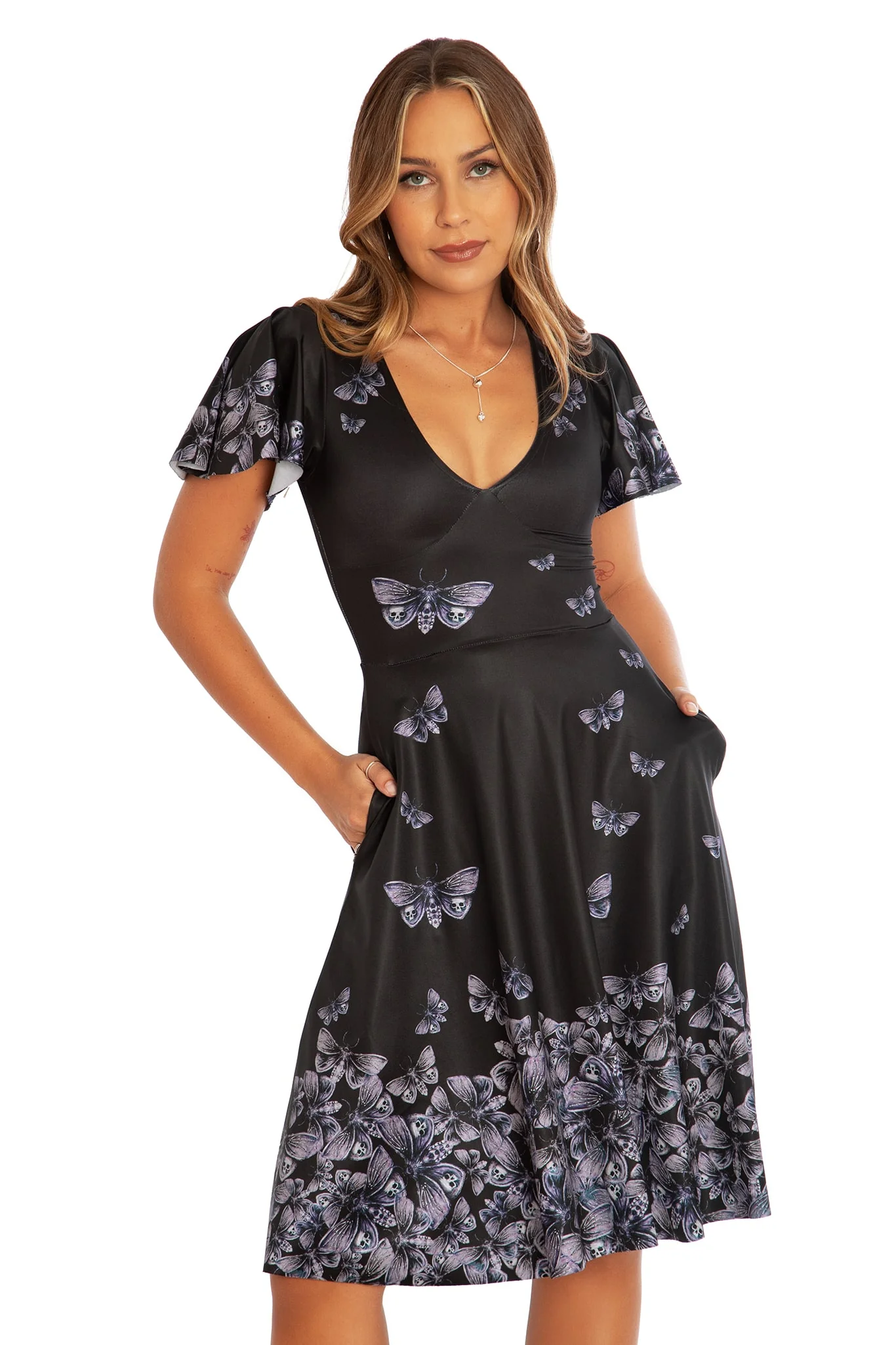 Death's Head Hawkmoth Rio Marilyn Midi Dress - Image 6