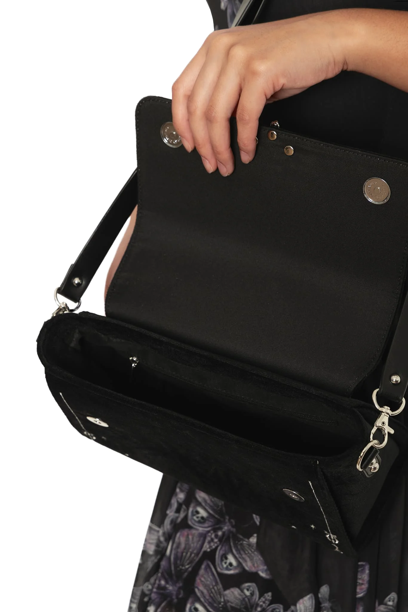 Death's Head Hawkmoth Velvet Handbag - Image 5