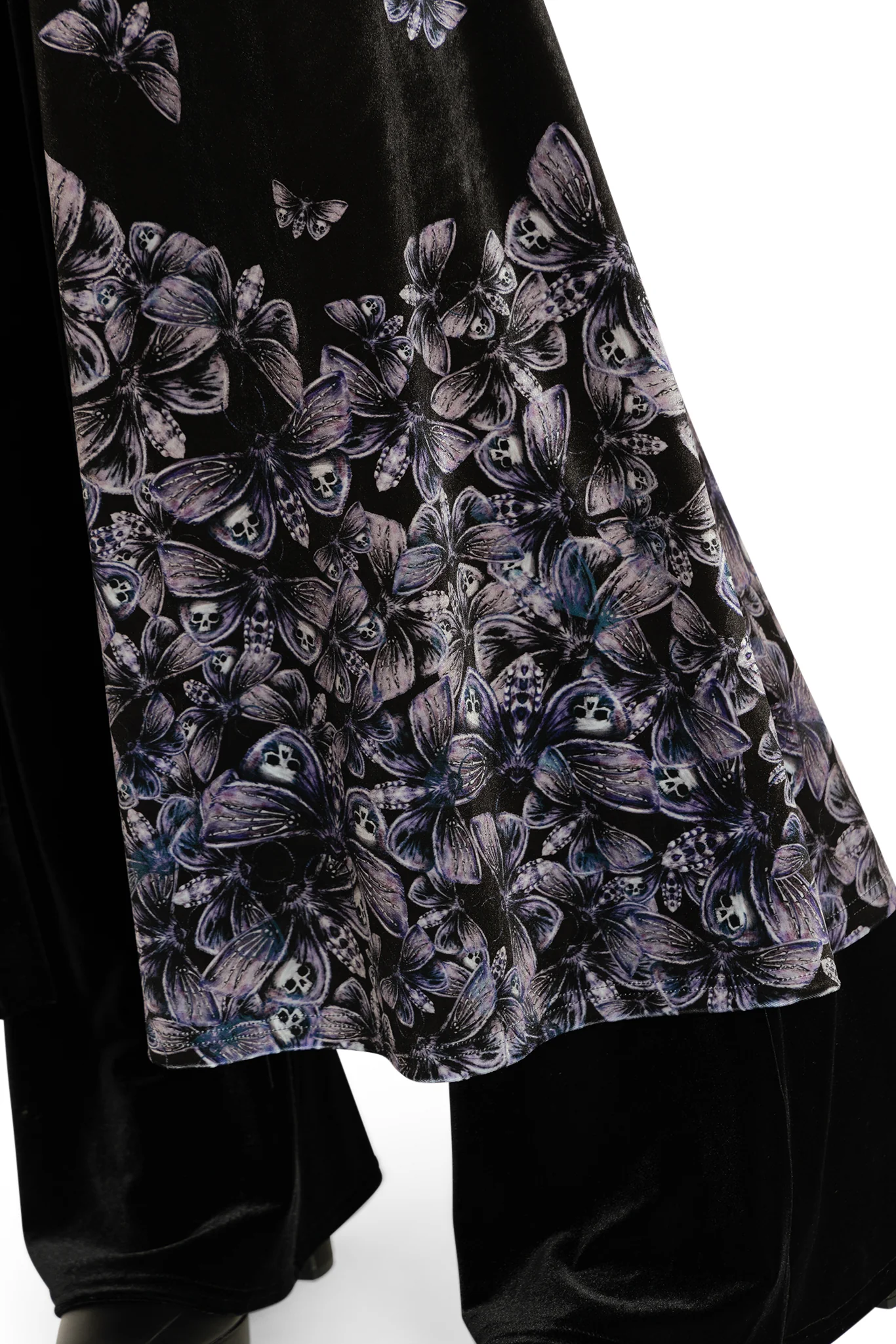 Death's Head Hawkmoth Velvet Maxi Jacket - Image 4